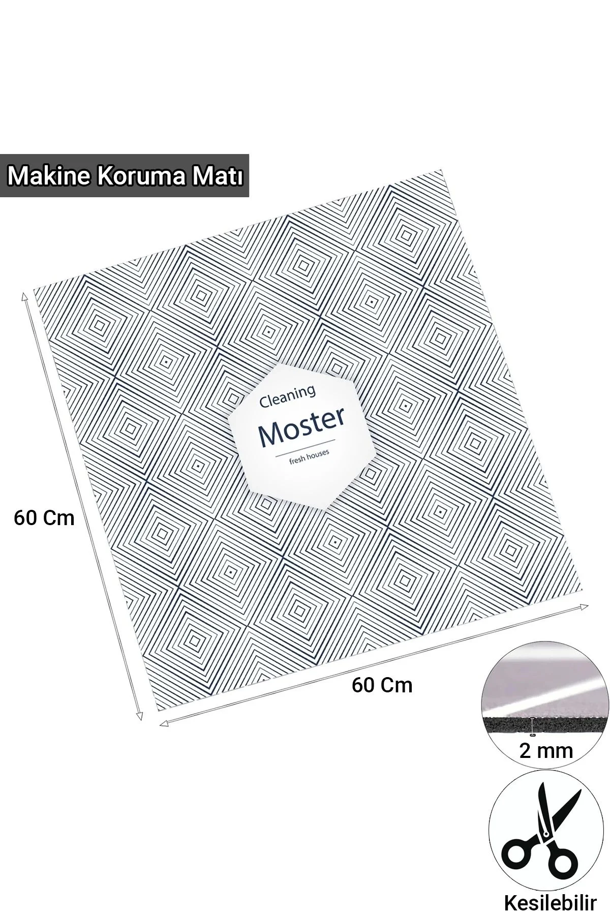 Valerine Life Çamaşır ve Kurutma Makinesi Üstü Düzenleyici Matı Örtüsü Kaymaz Sıvı Geçirmez 27CMD240610