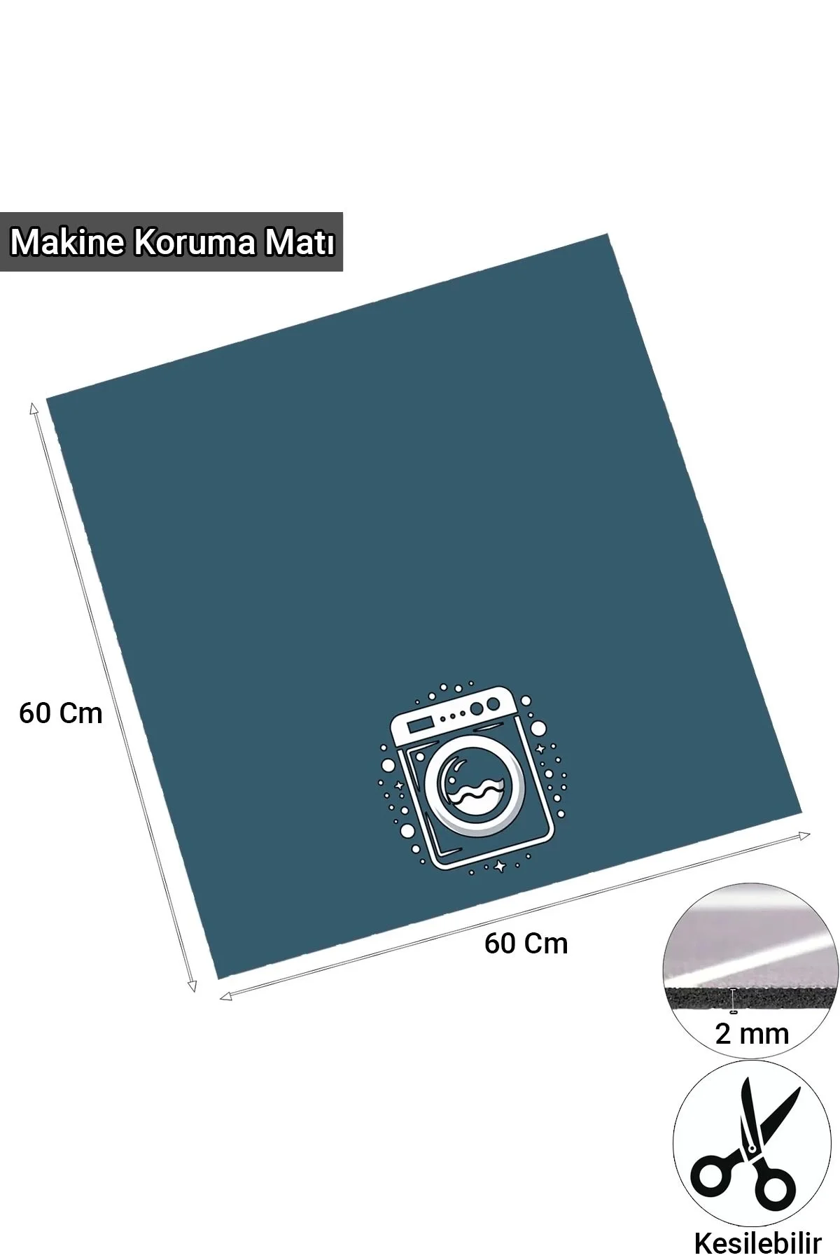 Valerine Life Çamaşır ve Kurutma Makinesi Üstü Düzenleyici Matı Örtüsü Kaymaz Sıvı Geçirmez 27CMD240603