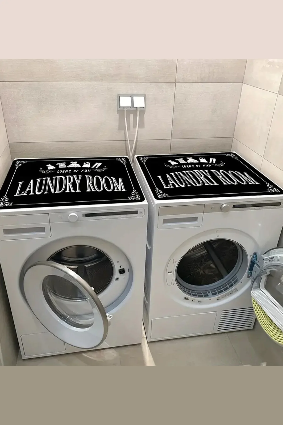 Valerine Life Çamaşır ve Kurutma Makinesi Üstü Düzenleyici Matı Örtüsü Kaymaz Sıvı Geçirmez 27CMD250825