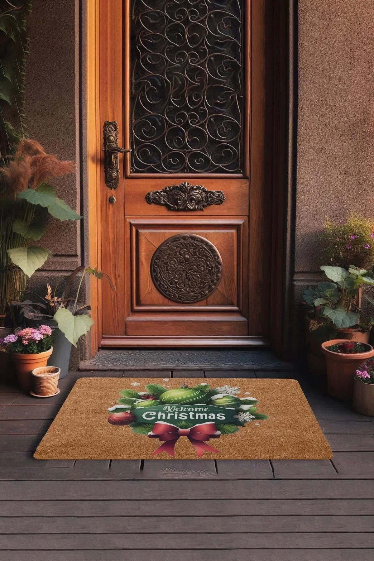 Valerine Life Christmas Welcome Süsü Hoş Geldiniz Kapı Önü Paspası 45x70cm