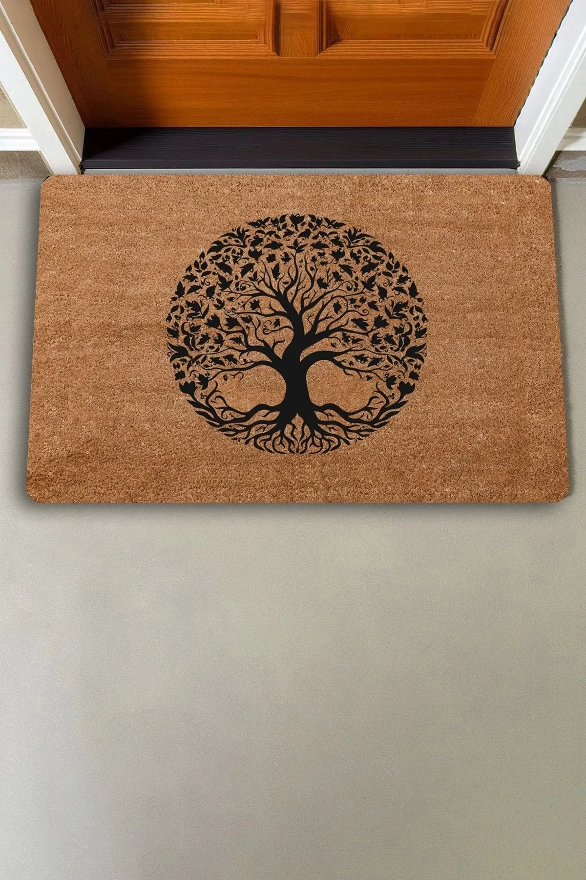 Valerine Life Çınar Ağacı Figürlü Kapı Önü Paspası 45x70cm