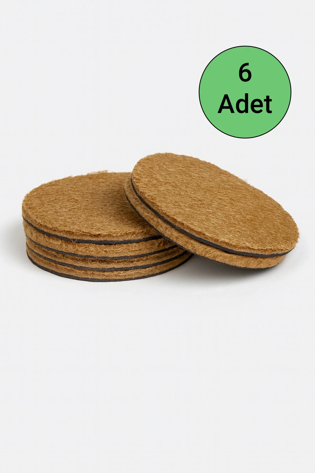 Valerine Life Ev Ofis Çay Fincan Bardak Altlığı 10x10cm Kaymaz 6lı Velür Doku Kum Beji Coaster Seti