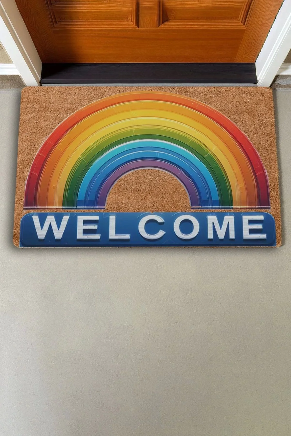 Valerine Life Gökkuşağı Welcome Kapı Önü Paspası 45x70cm