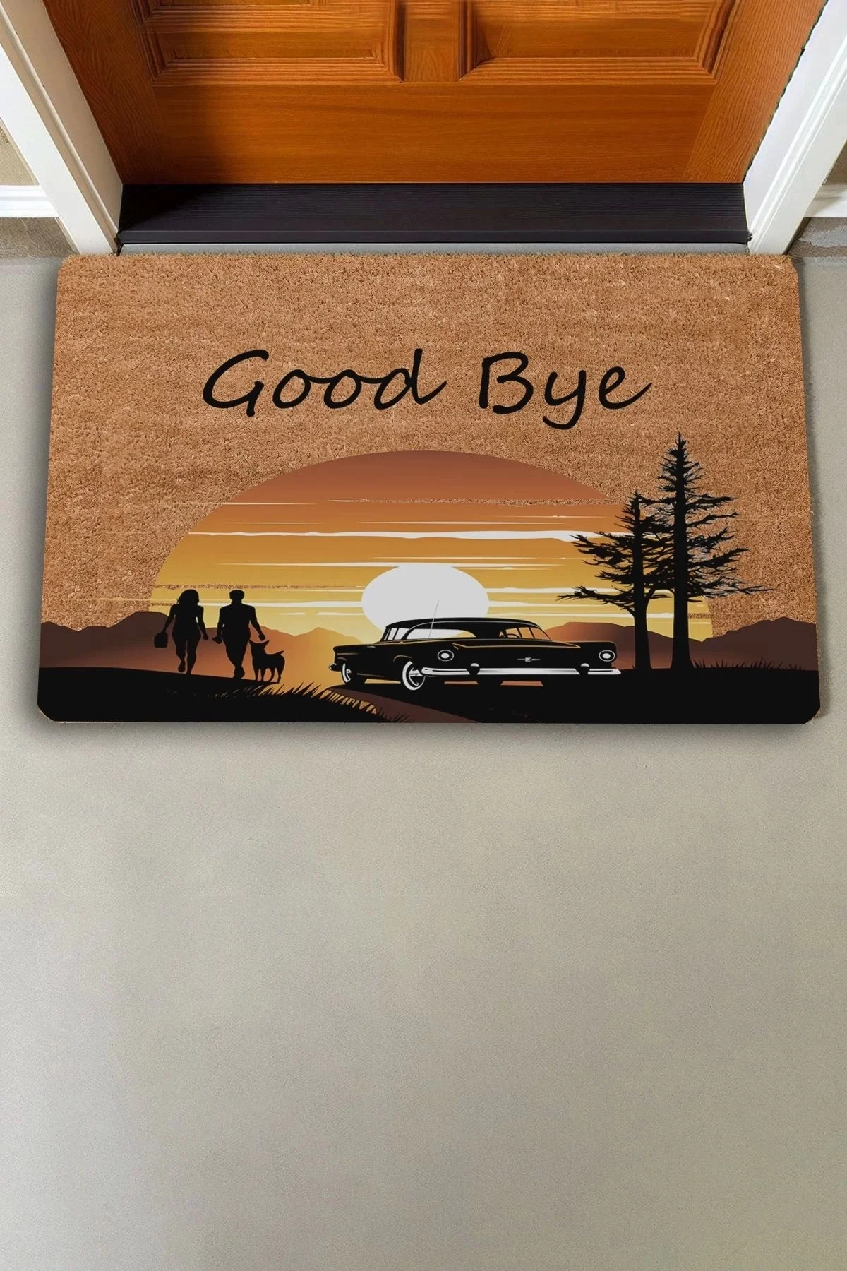 Valerine Life Good Bye Gün Batımı Kapı Önü Paspası 45x70cm