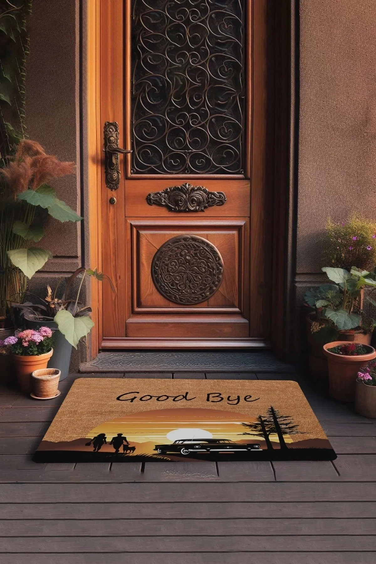 Valerine Life Good Bye Gün Batımı Kapı Önü Paspası 45x70cm