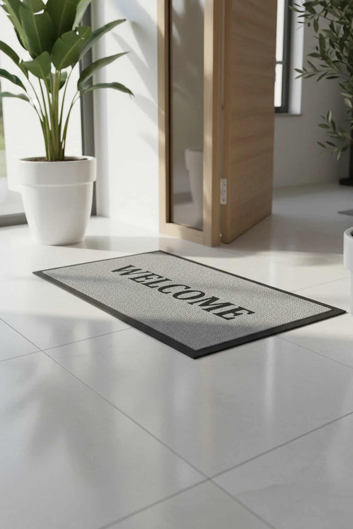 Valerine Life SoftTouch Dokulu Nem Alıcılı Kaymaz Taban Kapı Önü Ev İş Yeri Ofis Paspası 50x90cm