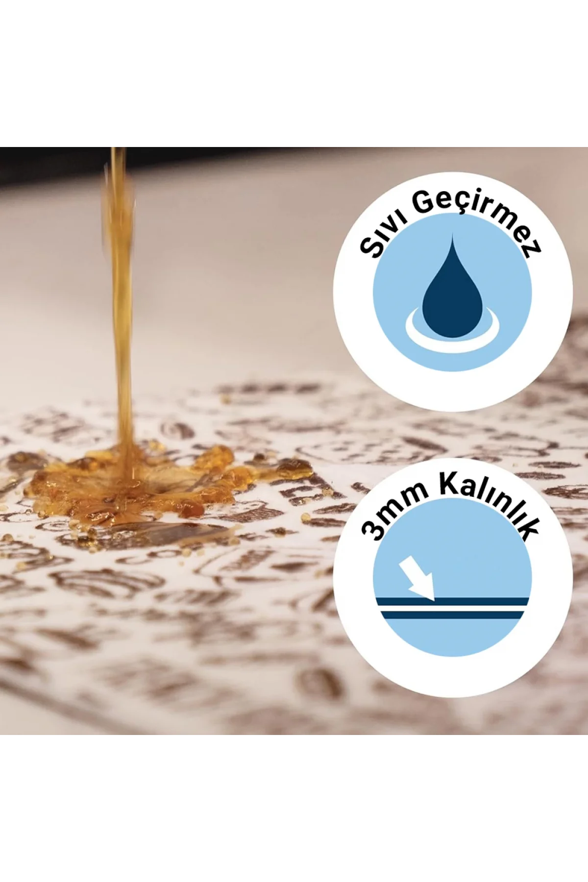 Valerine Life Kahve Makinesi Matı Su Geçirmez Kaymaz Yıkanabilir Çaycı, Çay Espresso Makinesi Pad 35x45cm 27KHD240112