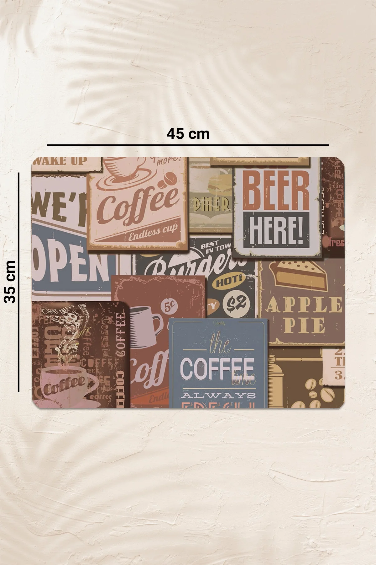 Valerine Life Kahve Makinesi Matı Sıvı Geçirmez Kaymaz Yıkanır Çaycı Çay Espresso Makinesi Pad 35x45cm 27KHD241227