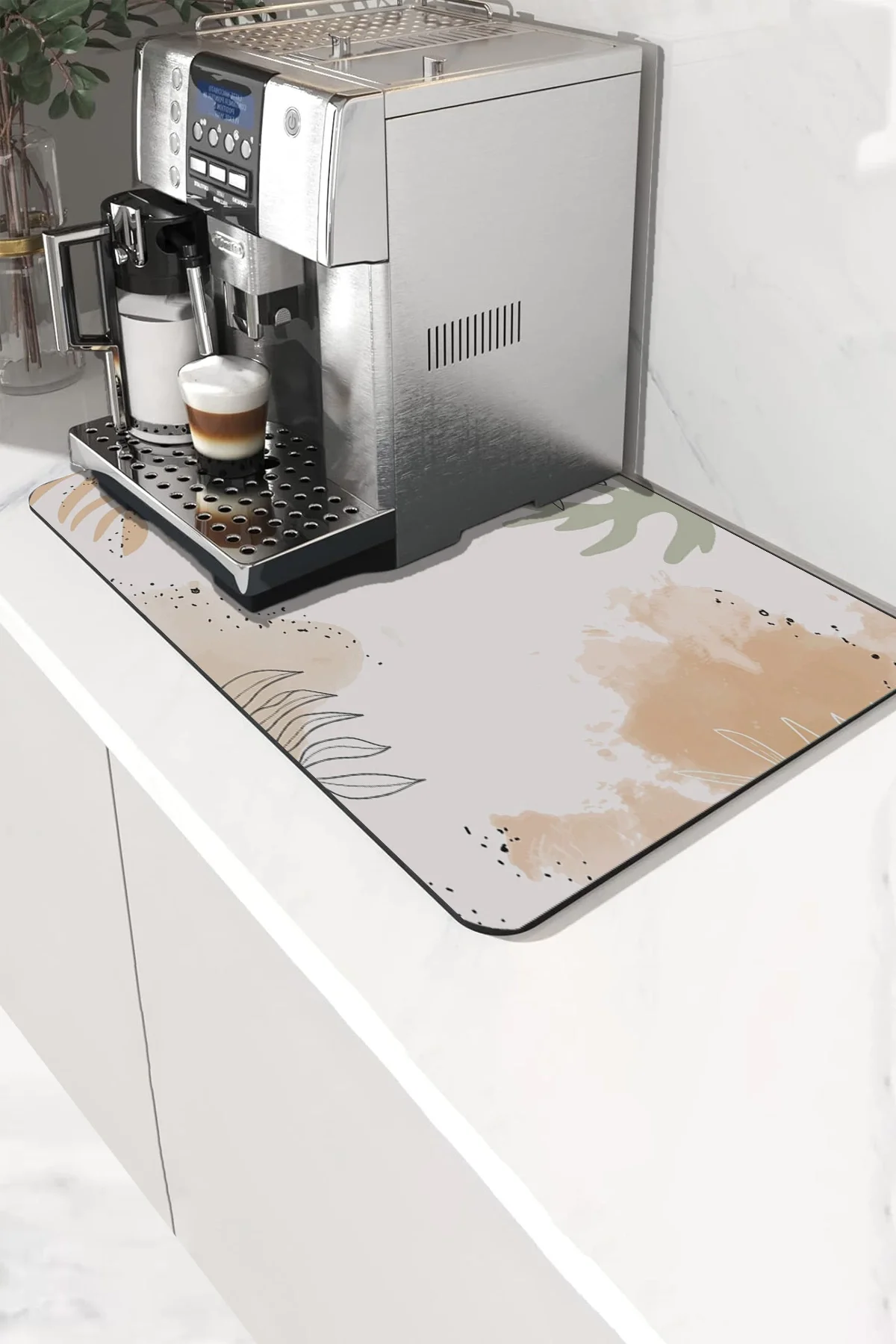 Valerine Life Kahve Makinesi Matı Sıvı Geçirmez Kaymaz Yıkanır Çaycı Çay Espresso Makinesi Pad 35x45cm 27KHD241231