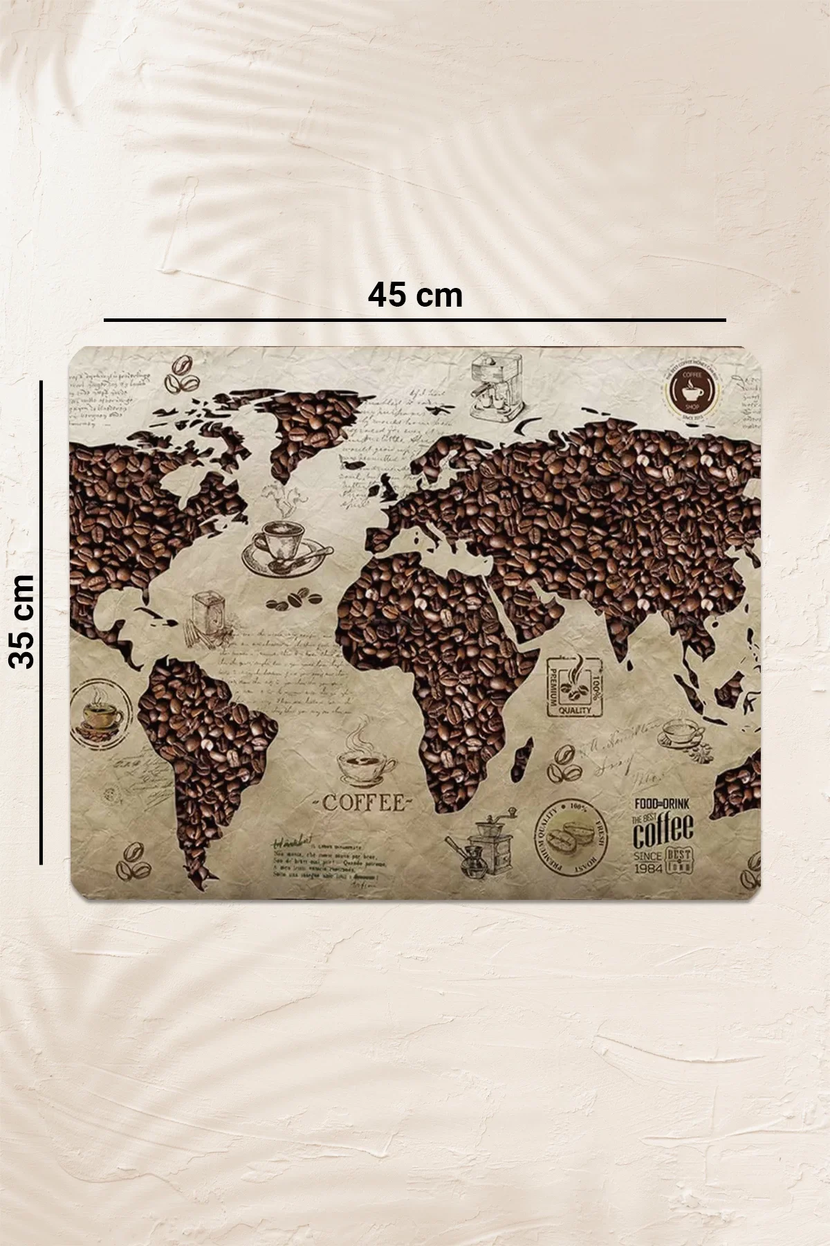 Valerine Life Kahve Makinesi Matı Sıvı Geçirmez Kaymaz Yıkanır Çaycı Çay Espresso Makinesi Pad 35x45cm 27KHD250208