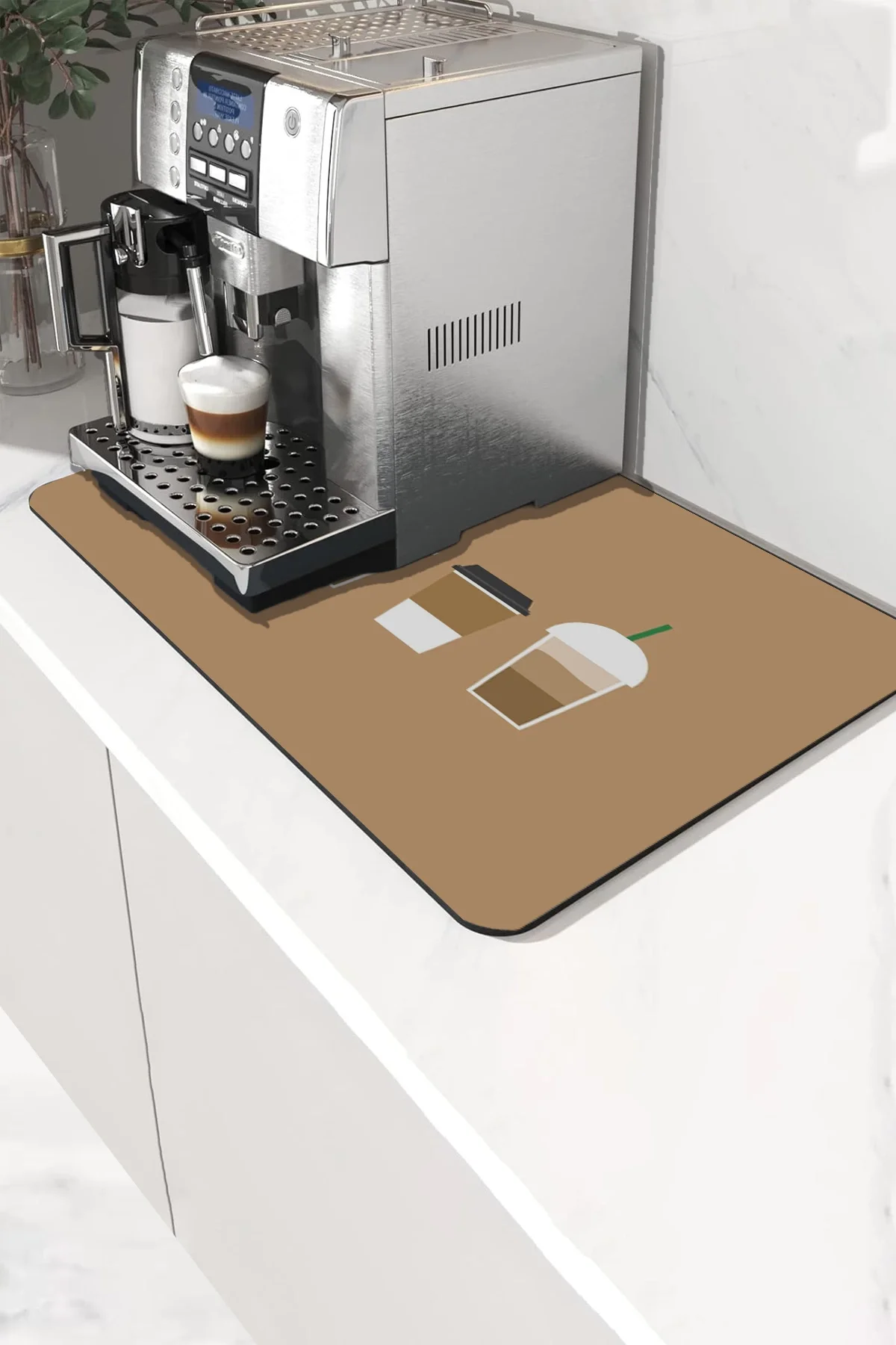 Valerine Life Kahve Makinesi Matı Sıvı Geçirmez Kaymaz Yıkanır Çaycı Çay Espresso Makinesi Pad 35x45cm 27KHD250209