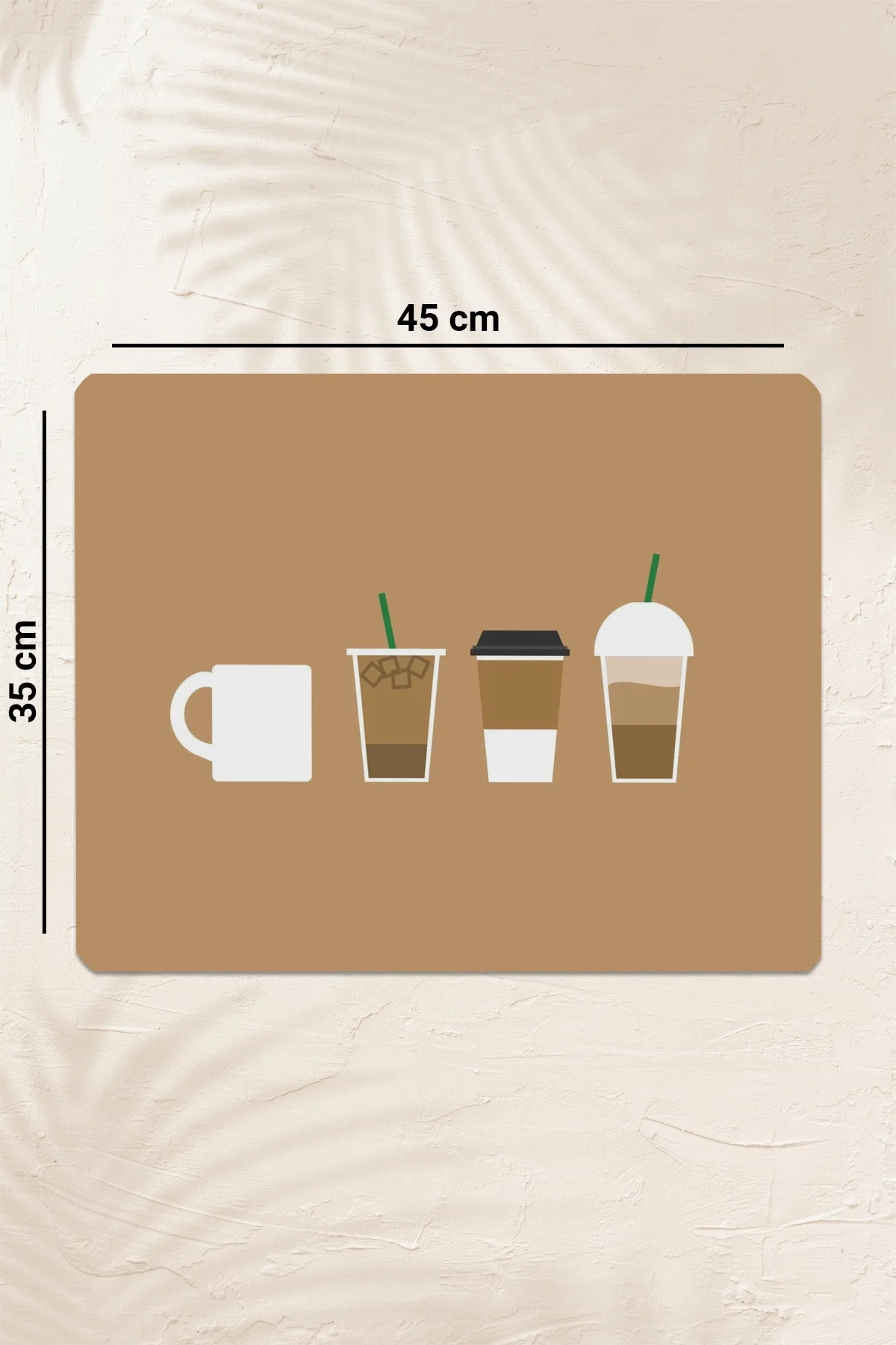 Valerine Life Kahve Makinesi Matı Sıvı Geçirmez Kaymaz Yıkanır Çaycı Çay Espresso Makinesi Pad 35x45cm 27KHD250209