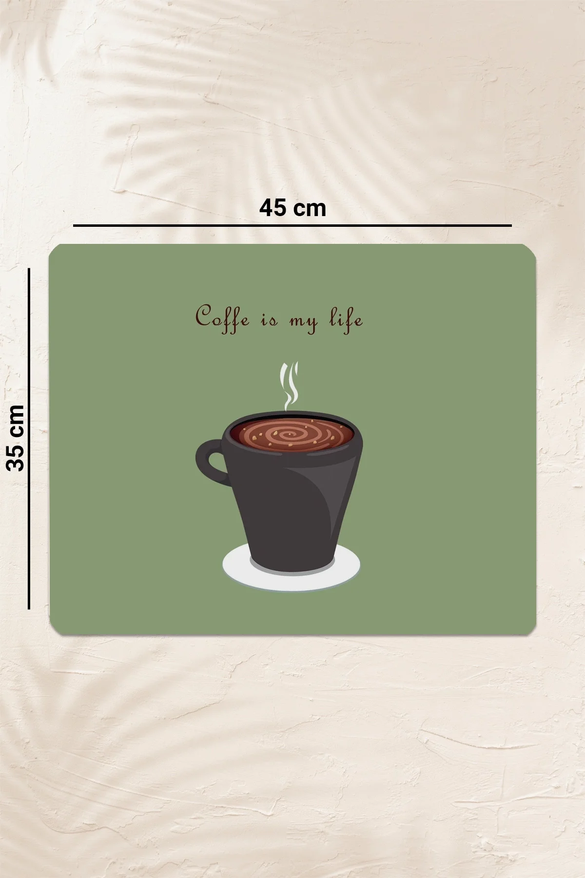 Valerine Life Kahve Makinesi Matı Sıvı Geçirmez Kaymaz Yıkanır Çaycı Çay Espresso Makinesi Pad 35x45cm 27KHD250212