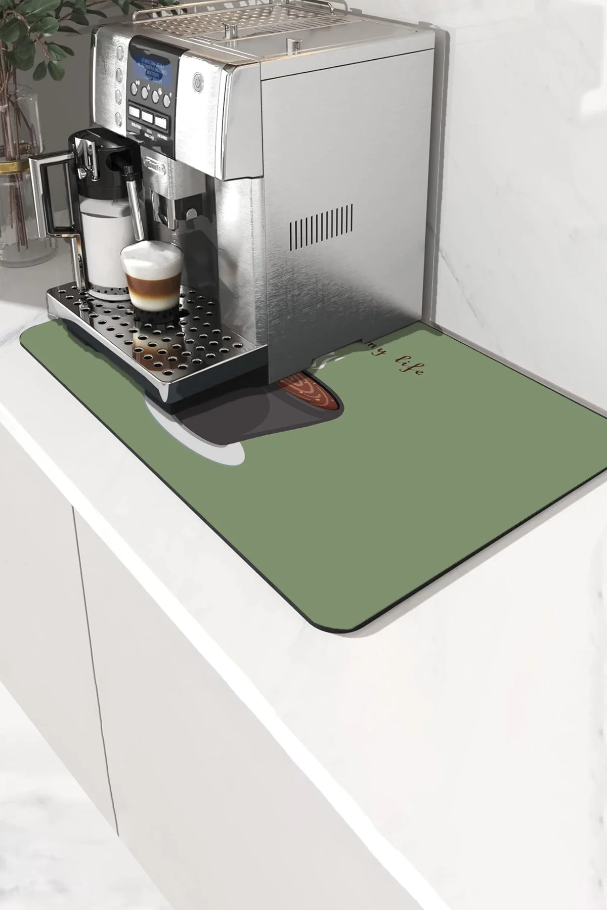Valerine Life Kahve Makinesi Matı Sıvı Geçirmez Kaymaz Yıkanır Çaycı Çay Espresso Makinesi Pad 35x45cm 27KHD250212