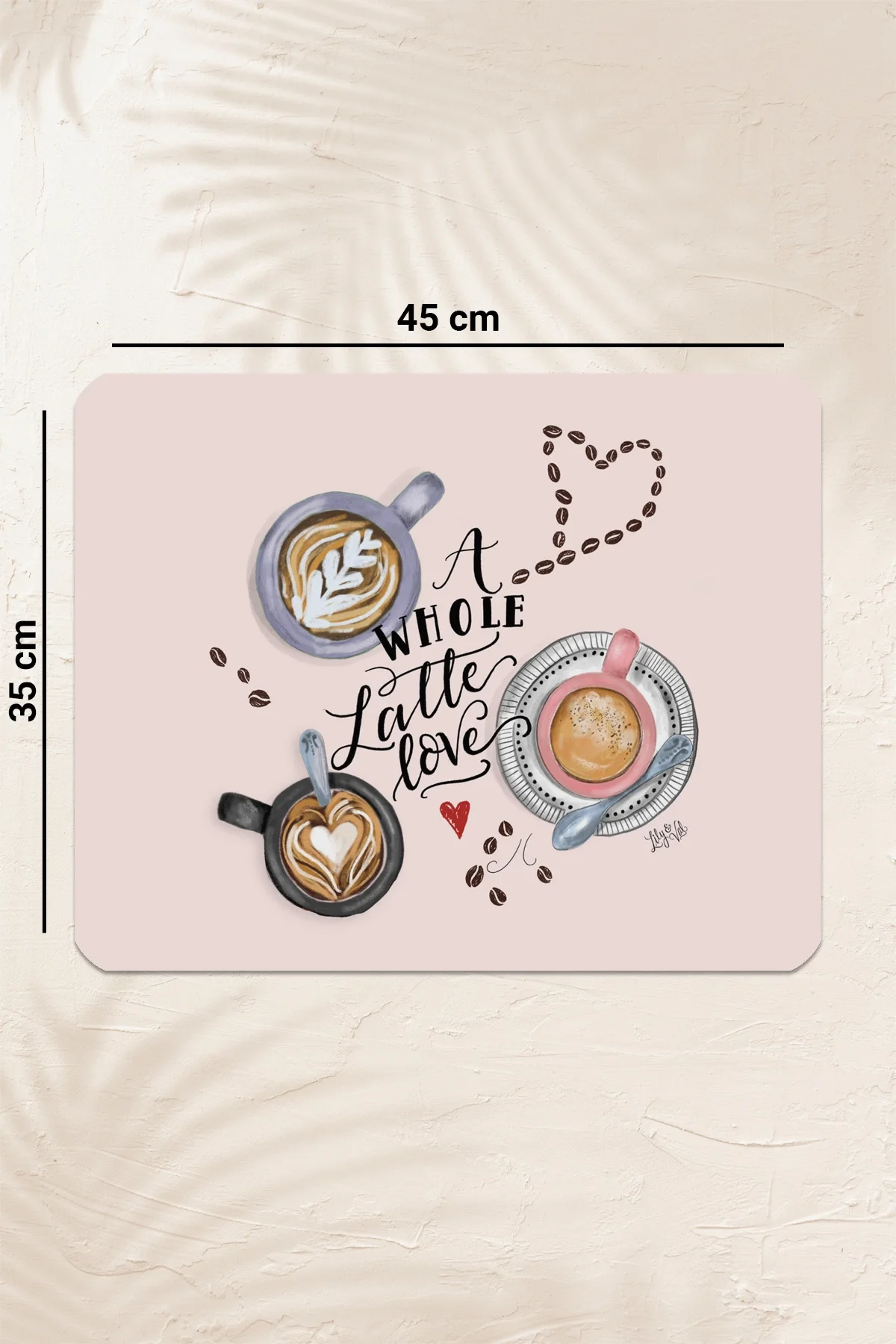 Valerine Life Kahve Makinesi Matı Sıvı Geçirmez Kaymaz Yıkanır Çaycı Çay Espresso Makinesi Pad 35x45cm 27KHD250214