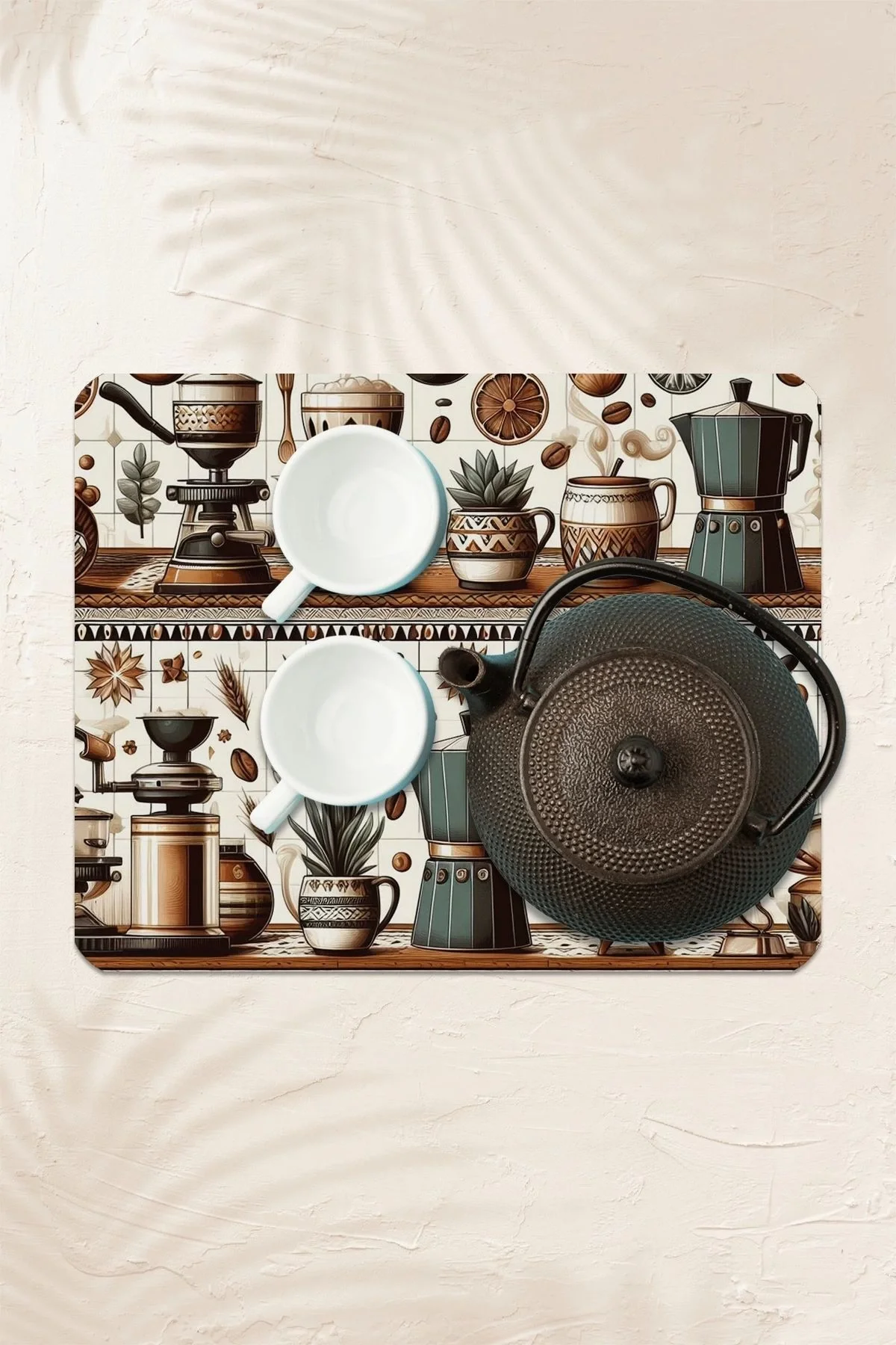 Valerine Life Kahve Makinesi Matı Su Geçirmez Kaymaz Yıkanabilir Çaycı, Çay Espresso Makinesi Pad 35x45cm 27KHD240105