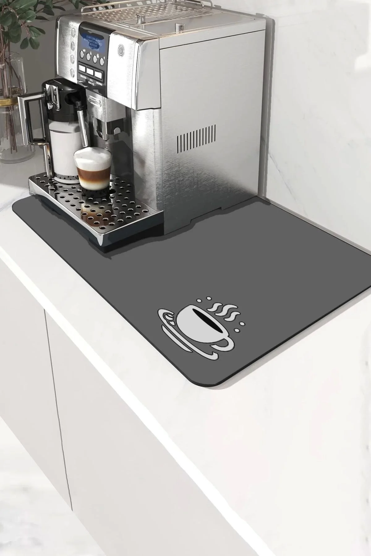 Valerine Life Kahve Makinesi Matı Su Geçirmez Kaymaz Yıkanabilir Çaycı, Çay Espresso Makinesi Pad 35x45cm 27KHD240111