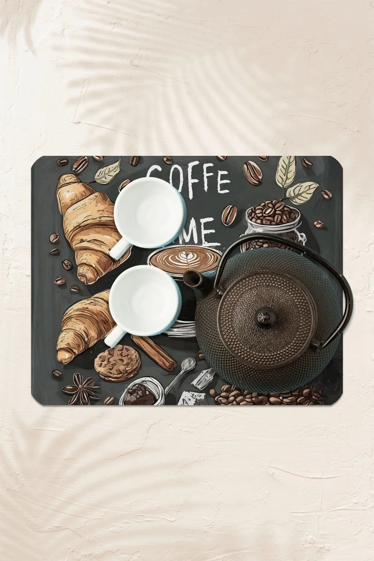 Valerine Life Kahve Makinesi Matı Su Geçirmez Kaymaz Yıkanabilir Çaycı, Çay Espresso Makinesi Pad 35x45cm 27KHD240104