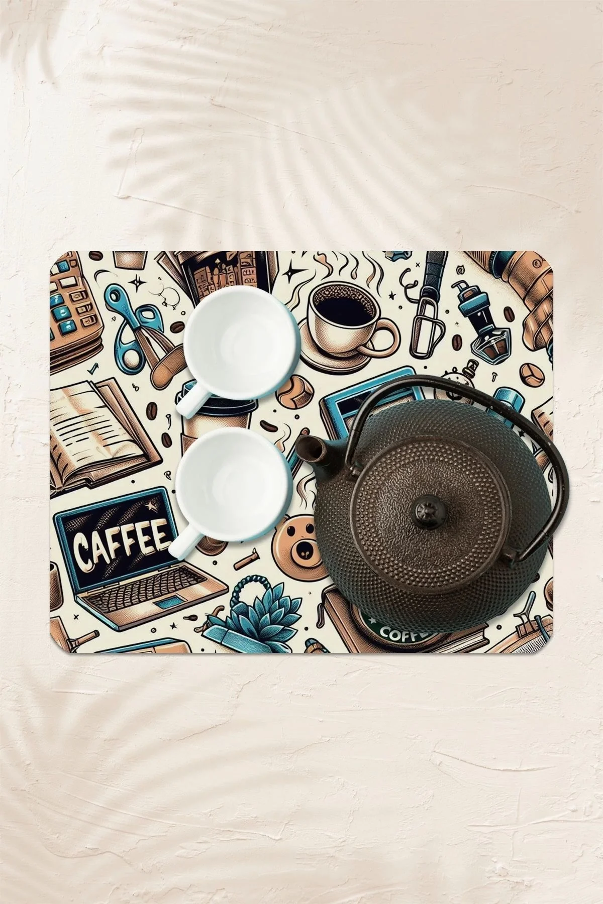 Valerine Life Kahve Makinesi Matı Su Geçirmez Kaymaz Yıkanabilir Çaycı, Çay Espresso Makinesi Pad 35x45cm 27KHD240108