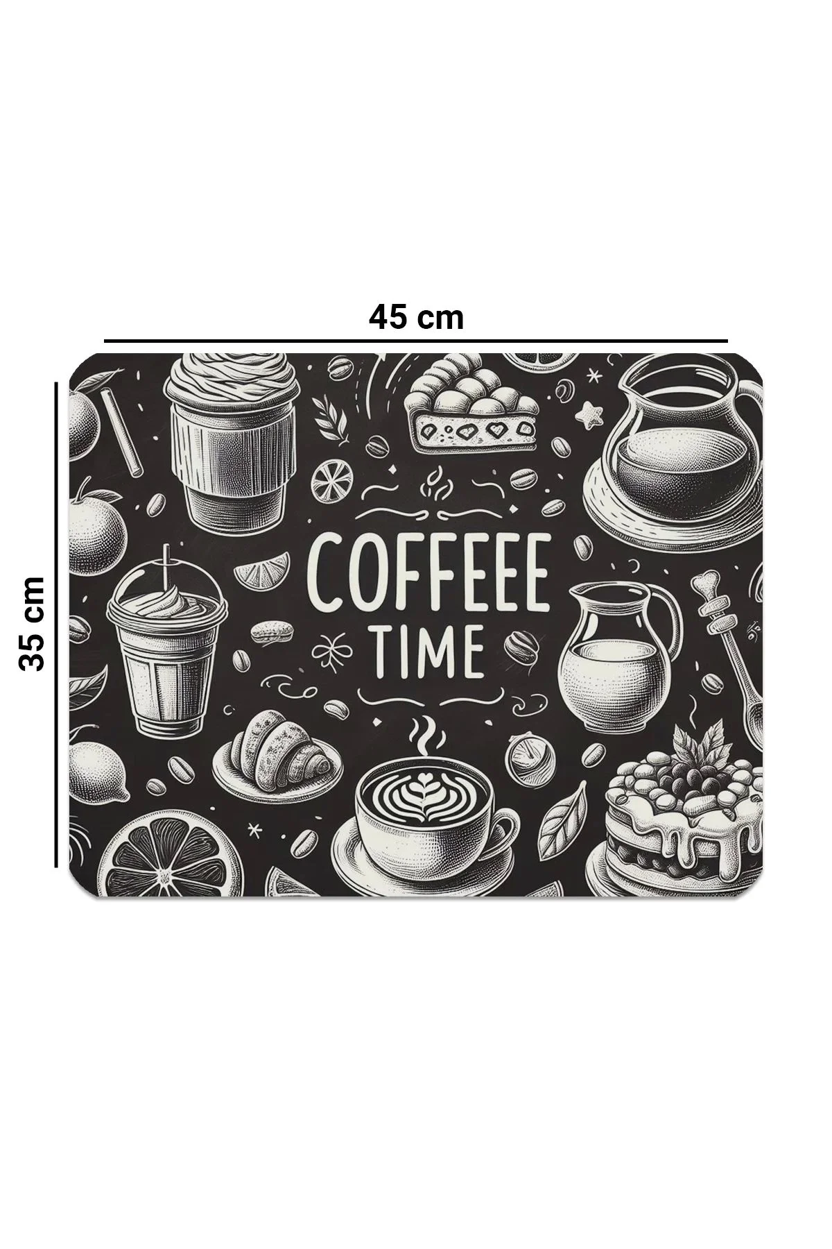 Valerine Life Kahve Makinesi Matı Su Geçirmez Kaymaz Yıkanabilir Çaycı, Çay Espresso Makinesi Pad 35x45cm 27KHD240110