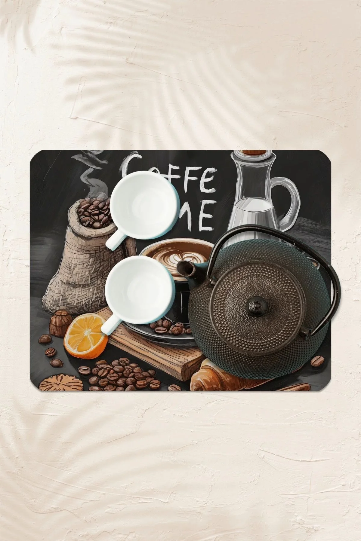 Valerine Life Kahve Makinesi Matı Su Geçirmez Kaymaz Yıkanabilir Çaycı, Çay Espresso Makinesi Pad 35x45cm 27KHD240107