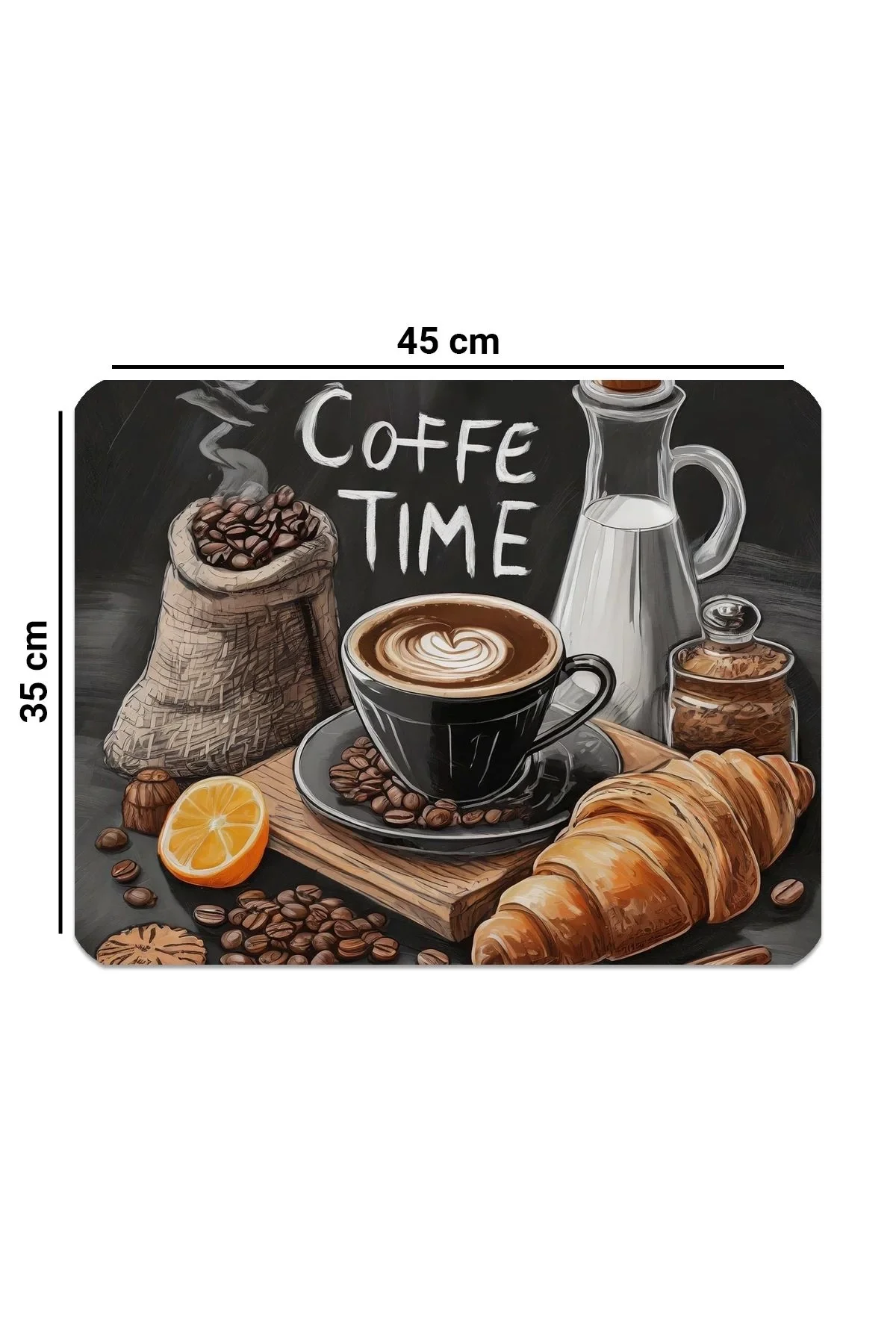 Valerine Life Kahve Makinesi Matı Su Geçirmez Kaymaz Yıkanabilir Çaycı, Çay Espresso Makinesi Pad 35x45cm 27KHD240107