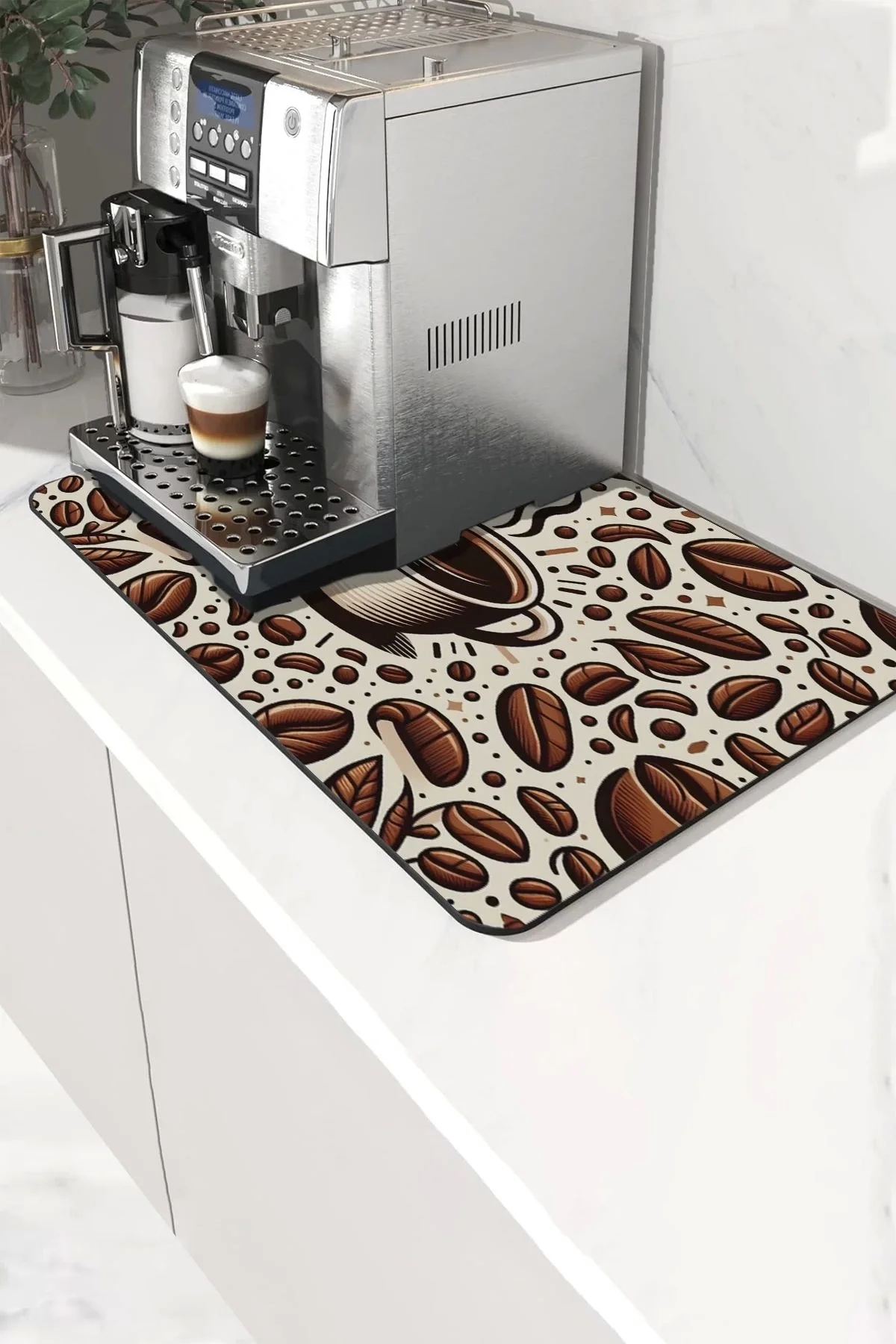 Valerine Life Kahve Makinesi Matı Su Geçirmez Kaymaz Yıkanabilir Çaycı, Çay Espresso Makinesi Pad 35x45cm 27KHD240101