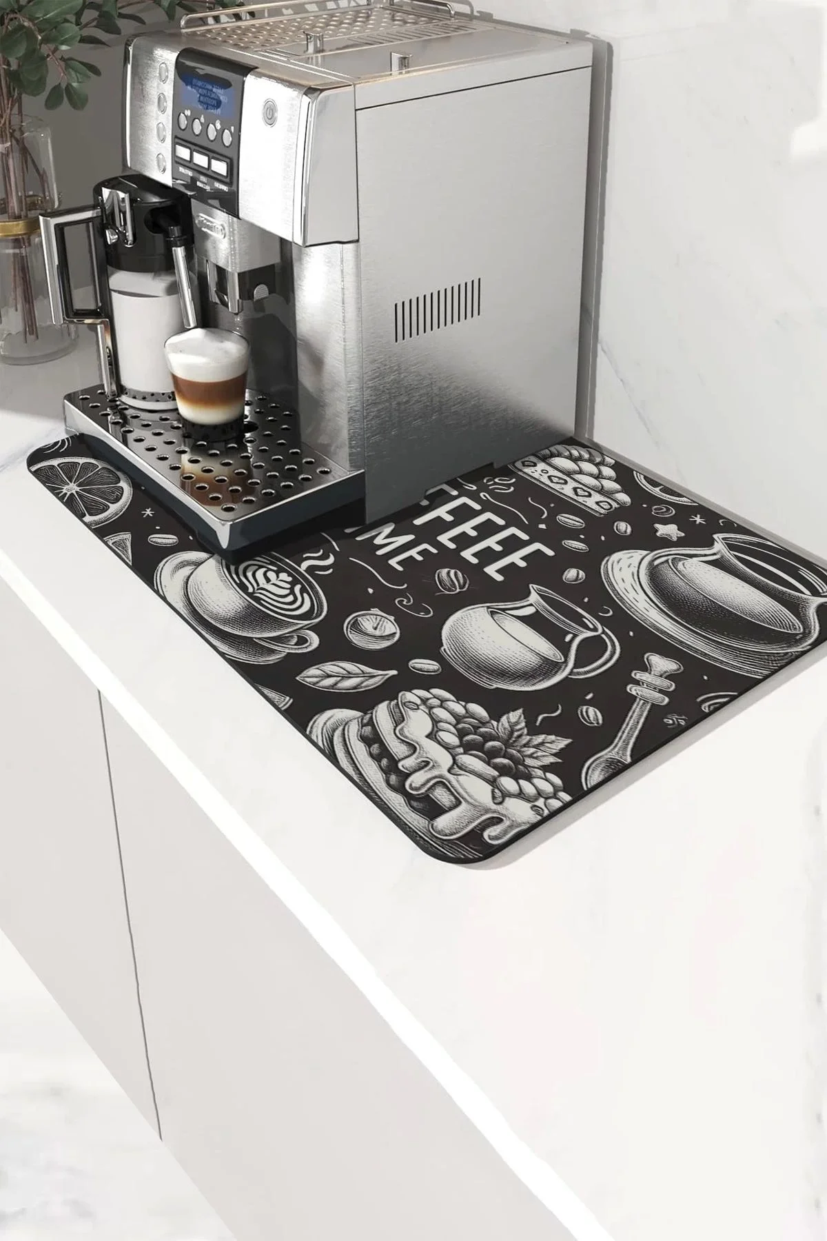 Valerine Life Kahve Makinesi Matı Su Geçirmez Kaymaz Yıkanabilir Çaycı, Çay Espresso Makinesi Pad 35x45cm 27KHD240110