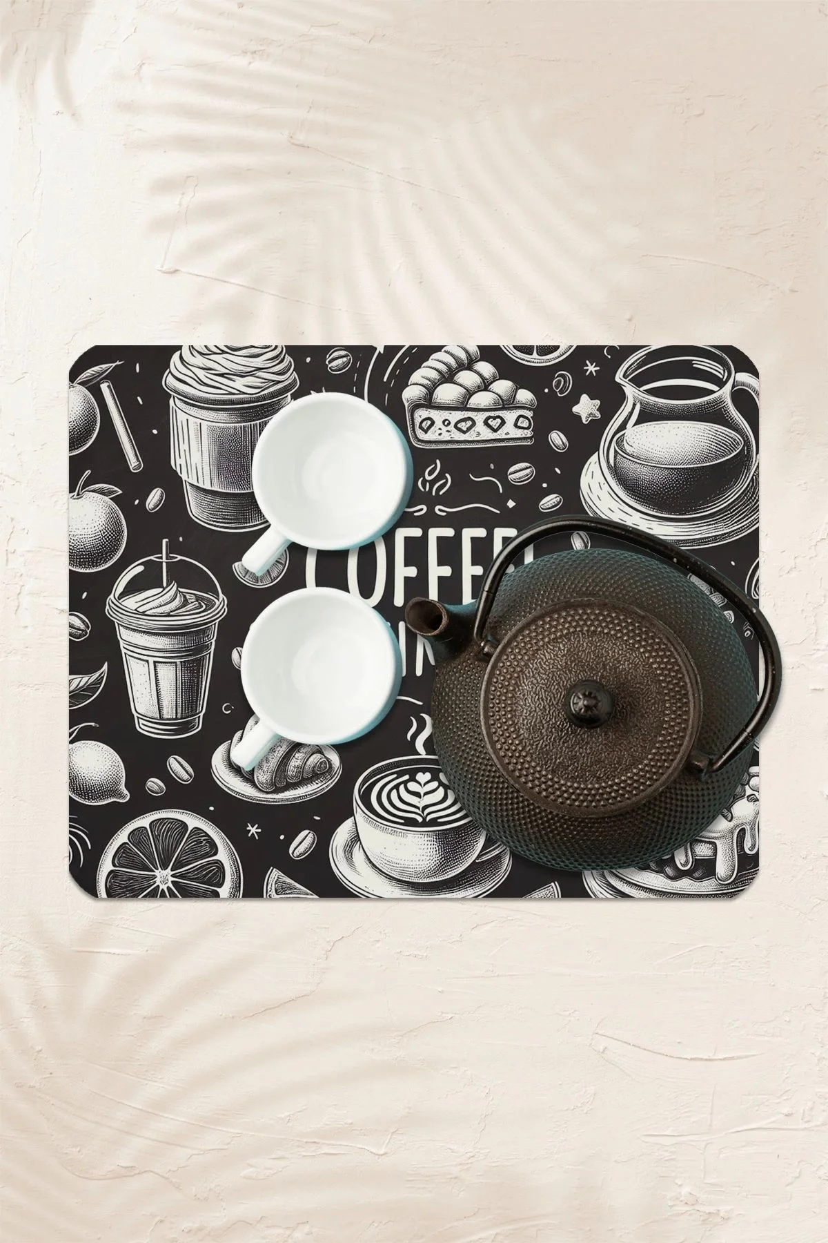 Valerine Life Kahve Makinesi Matı Su Geçirmez Kaymaz Yıkanabilir Çaycı, Çay Espresso Makinesi Pad 35x45cm 27KHD240110