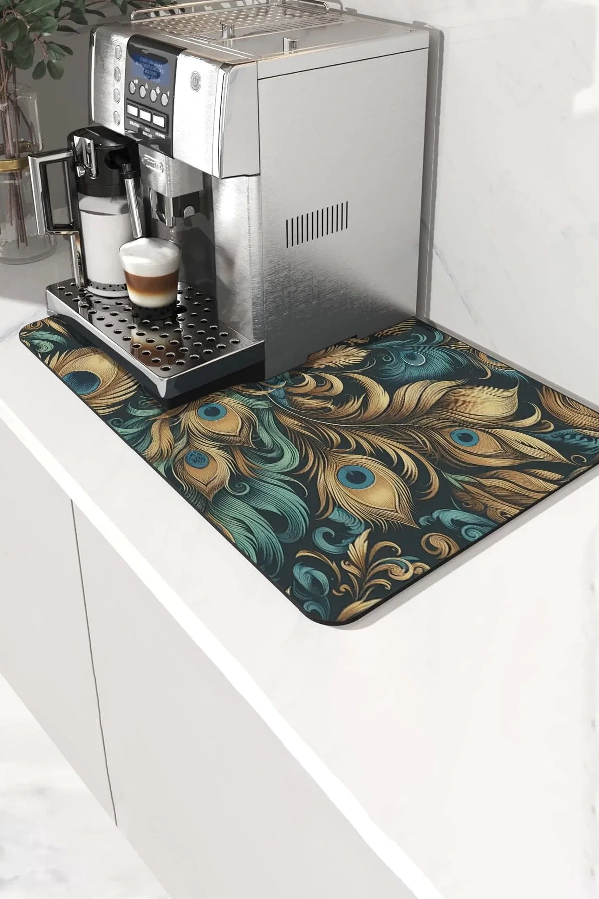 Valerine Life Kahve Makinesi Matı Su Geçirmez Kaymaz Yıkanabilir Çaycı, Çay Espresso Makinesi Pad 35x45cm 27KHD240109