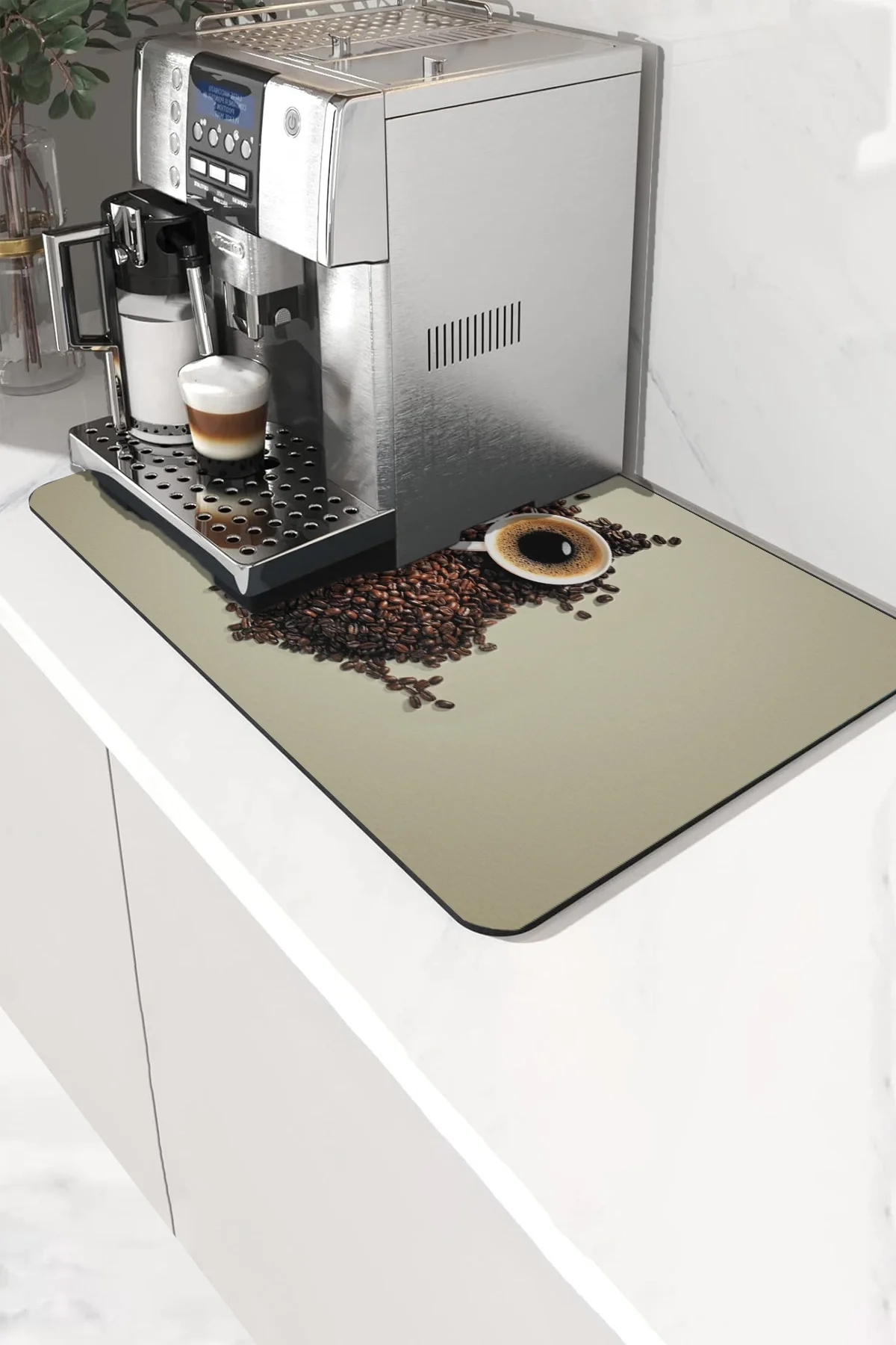 Valerine Life Kahve Makinesi Matı Sıvı Geçirmez Kaymaz Yıkanır Çaycı Çay Espresso Makinesi Pad 35x45cm 27KHD241226