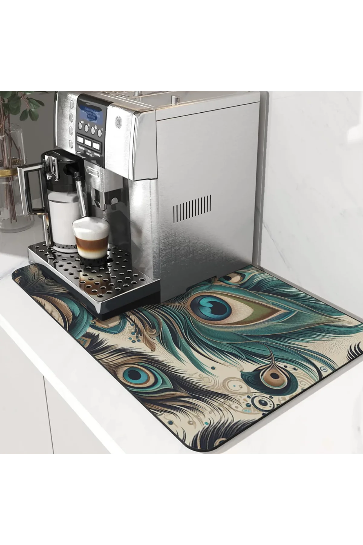 Valerine Life Kahve Makinesi Matı Su Geçirmez Kaymaz Yıkanabilir Çaycı, Çay Espresso Makinesi Pad 35x45cm 27KHD240112
