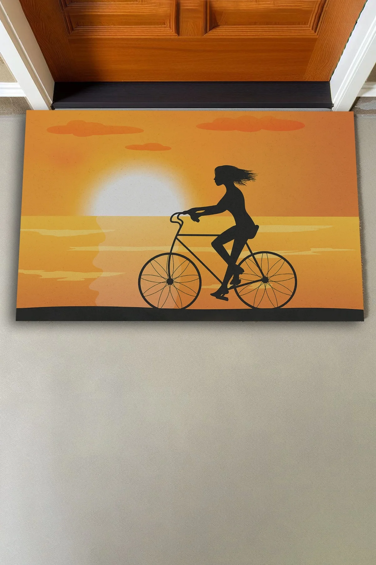 Valerine Life Özgürlüğün İzinde Sarı Renkli Welcome Hoş Geldiniz Kapı Önü Paspası 45x70cm