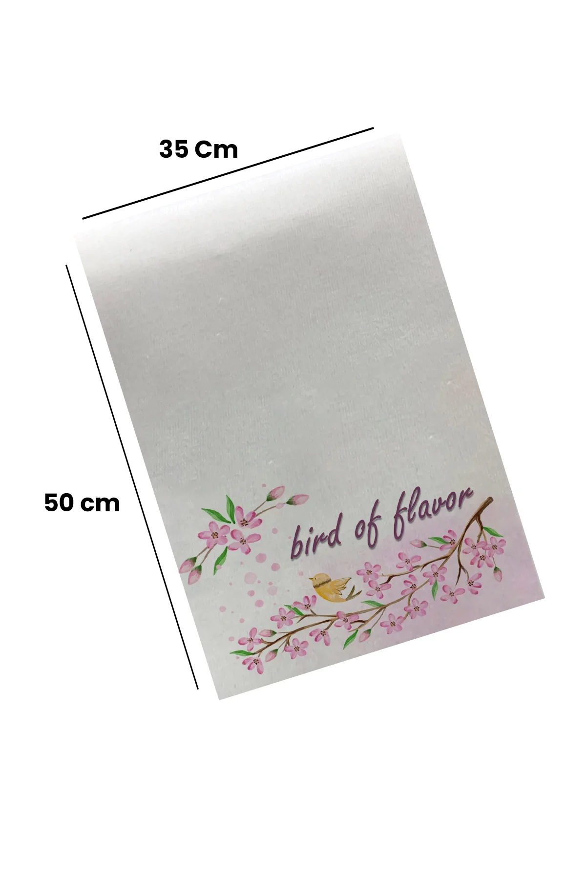 Valerine Life Lezzet Kuşu Pembe Mutfak Kurulama Fırın Beyaz El Havlusu %100 Pamuklu 35x50cm 2 Adet