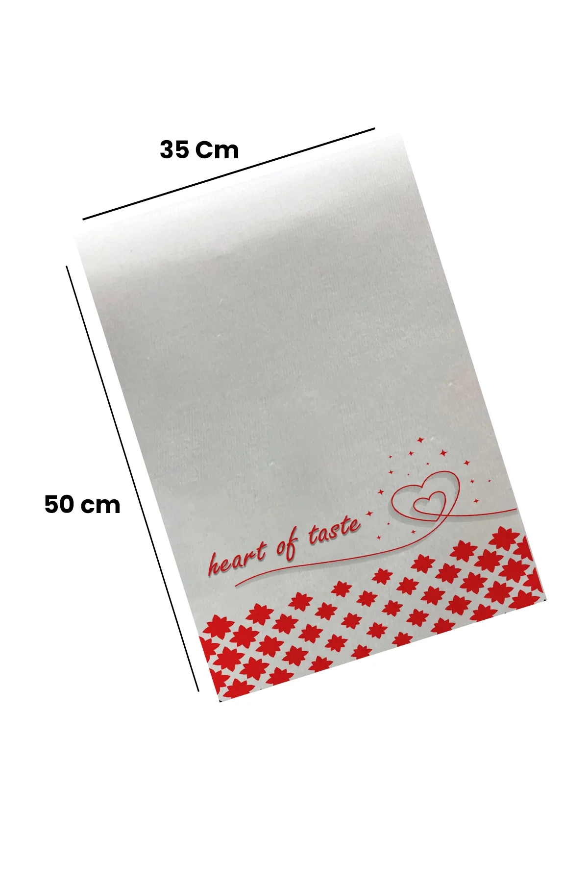 Valerine Life Lezzetin Kalbi Kırmızı Mutfak Kurulama Fırın Beyaz El Havlusu %100 Pamuklu 35x50cm 2 Adet