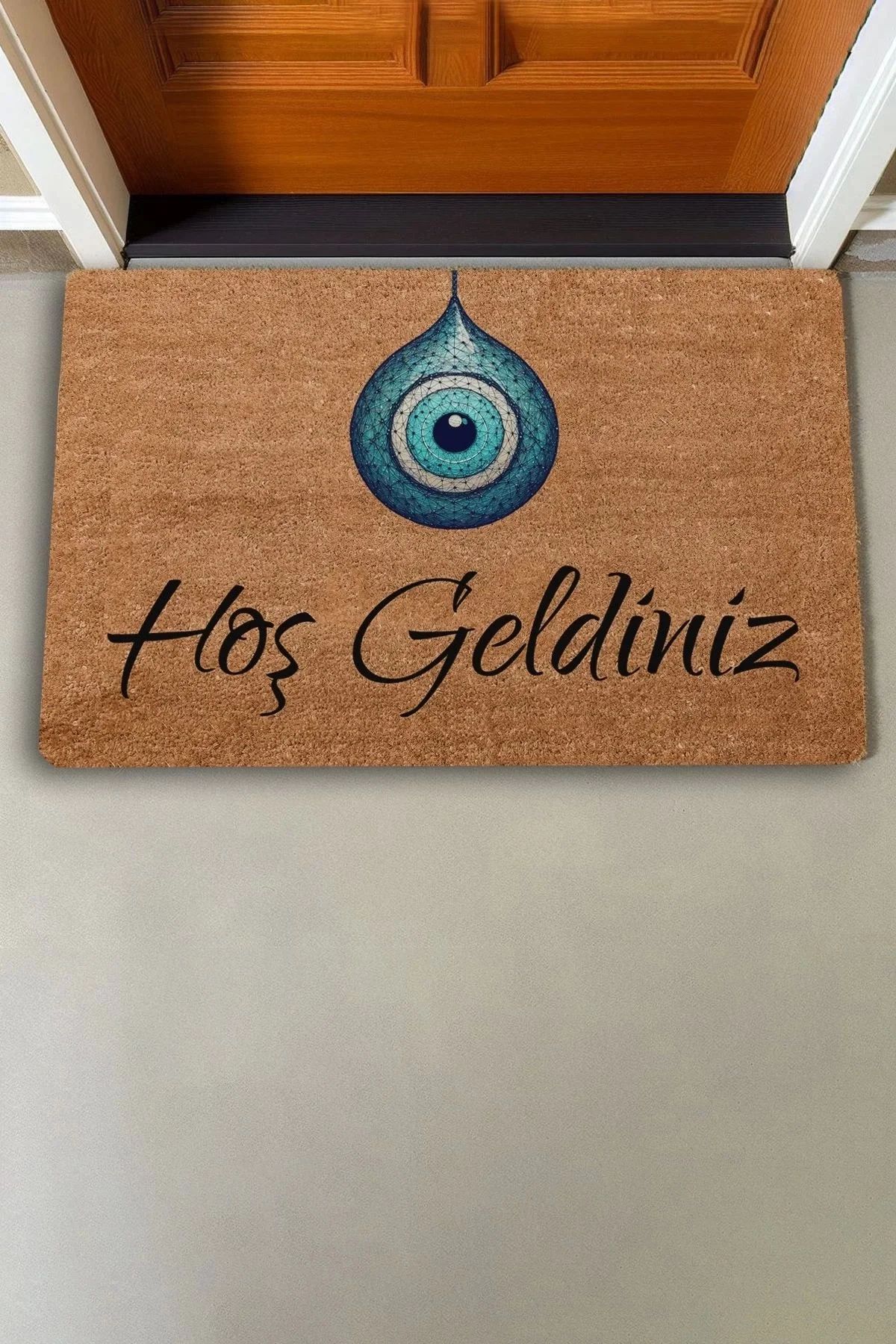 Valerine Life Nazar Boncuğu Hoş Geldiniz Kapı Önü Paspası 45x70cm