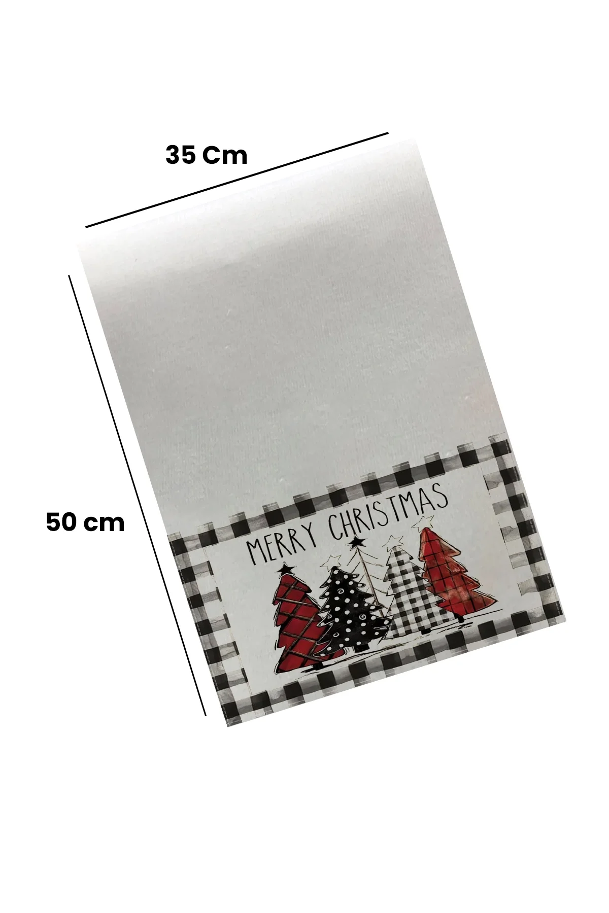 Valerine Life Merry Christmas Mutfak Kurulama Fırın Beyaz El Havlusu %100 Pamuklu 35x50cm 2 Adet