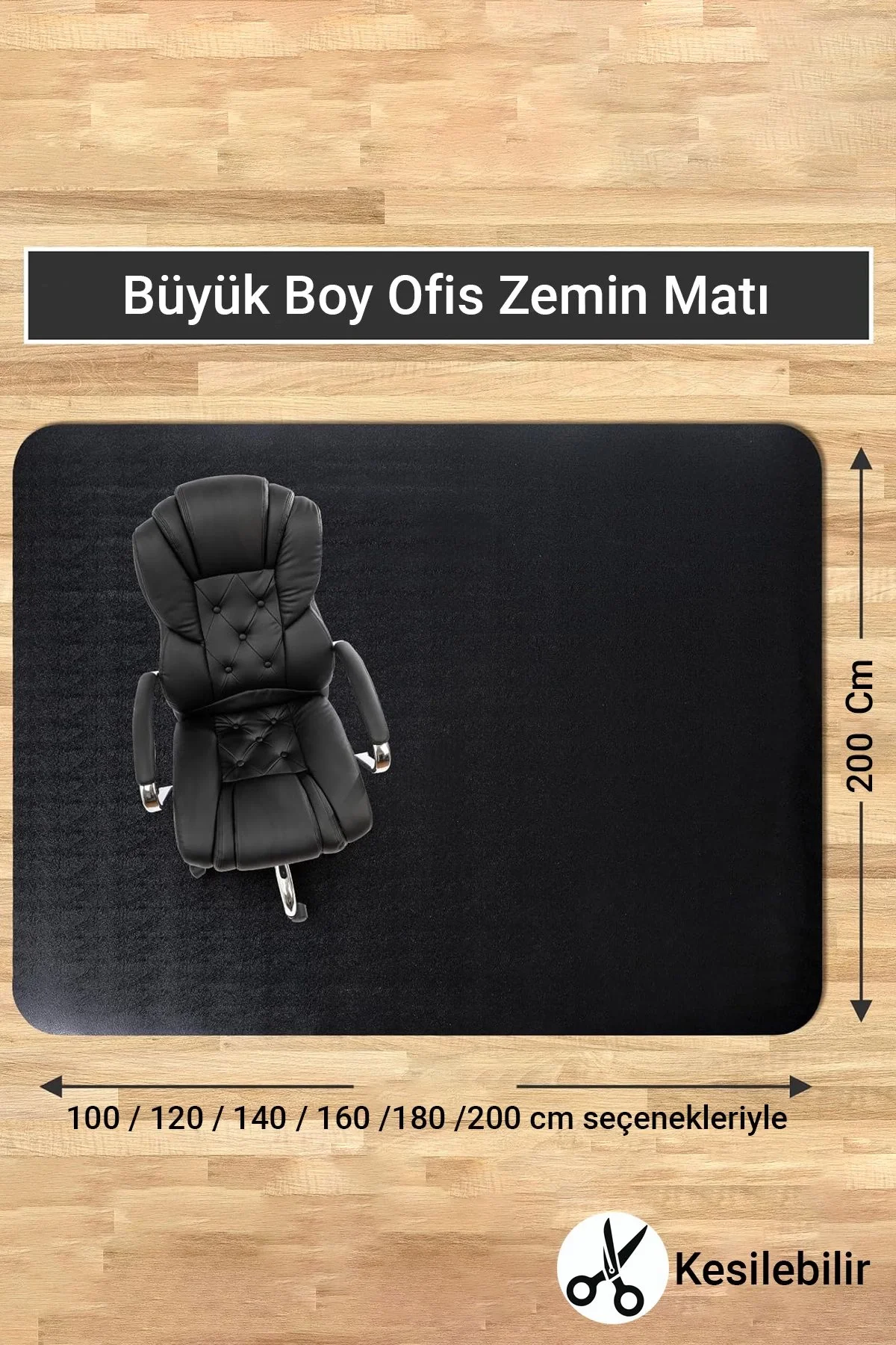 Valerine Life Ofis Zemin Matı Ofis, Oyuncu Koltuğu, Bilgisayar Masası Zemini için Kaymaz Koruyucu Paspas Döşeme