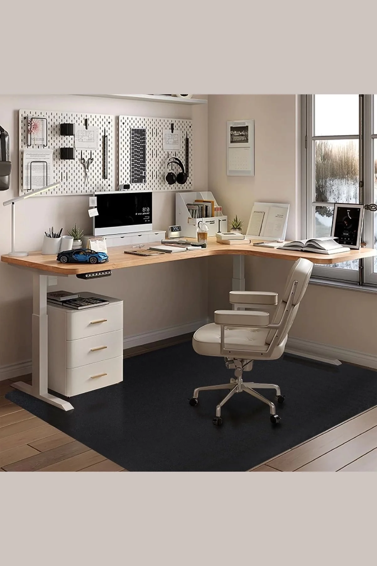 Valerine Life Ofis Zemin Matı Ofis, Oyuncu Koltuğu, Bilgisayar Masası Zemini için Kaymaz Koruyucu Paspas 120x160cm