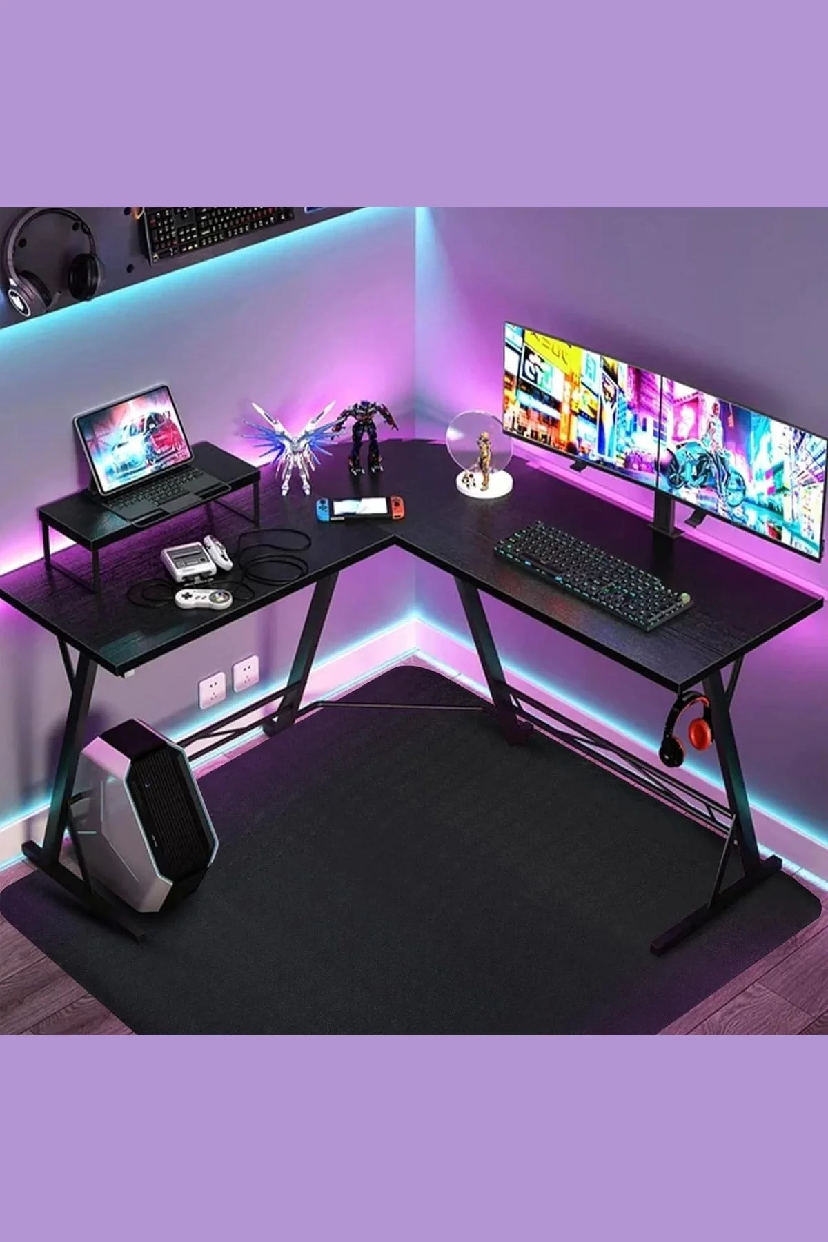 Valerine Life Ofis Zemin Matı Ofis, Oyuncu Koltuğu, Bilgisayar Masası Zemini için Kaymaz Koruyucu Paspas 120x160cm