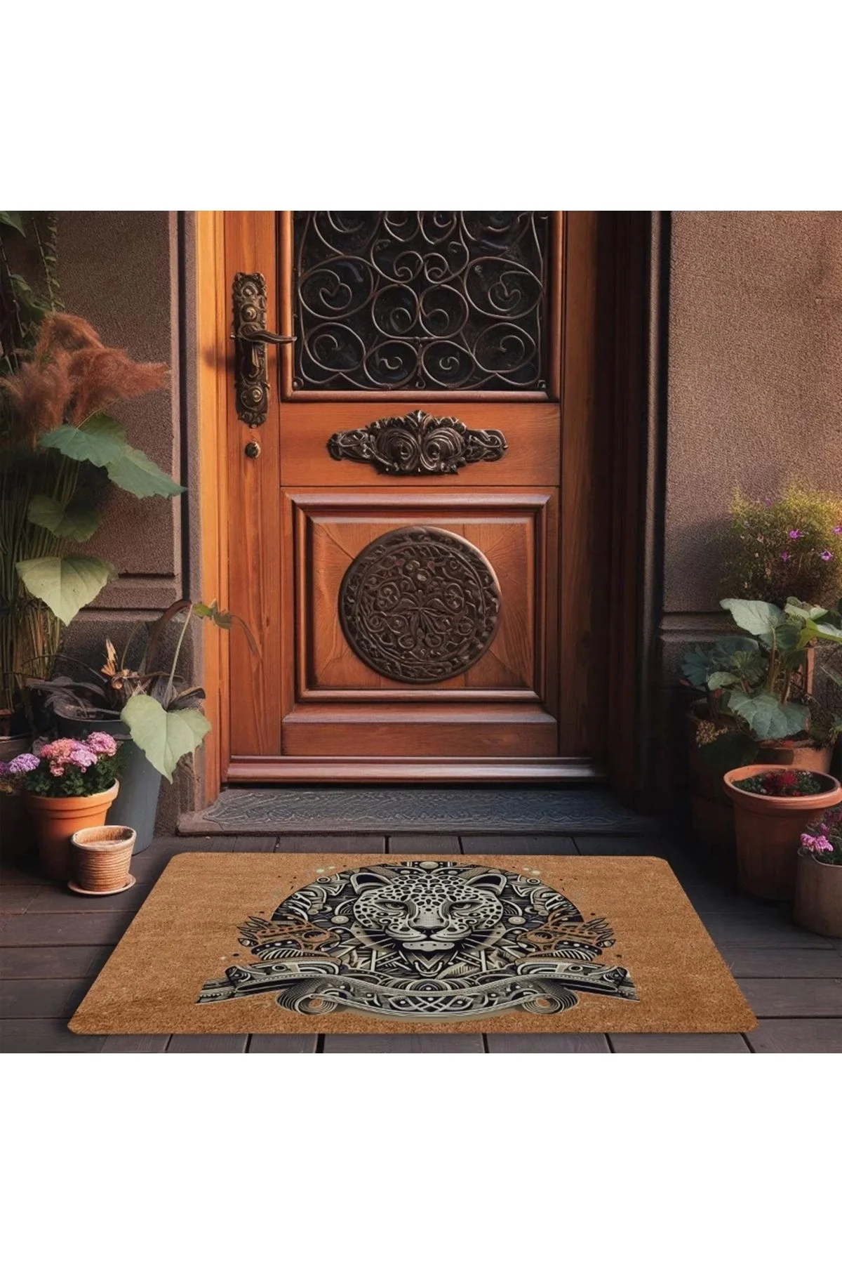 Valerine Life Pars Kedisi Welcome Hoş Geldiniz Kapı Önü Paspası 45x70cm