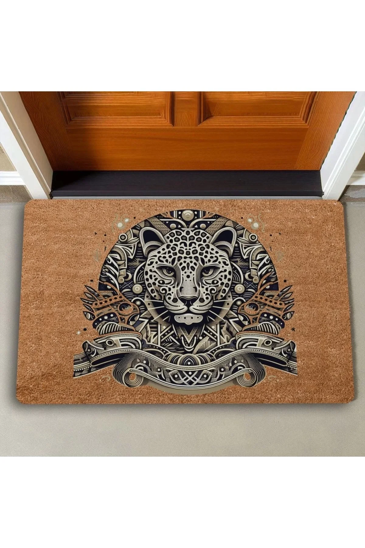 Valerine Life Pars Kedisi Welcome Hoş Geldiniz Kapı Önü Paspası 45x70cm