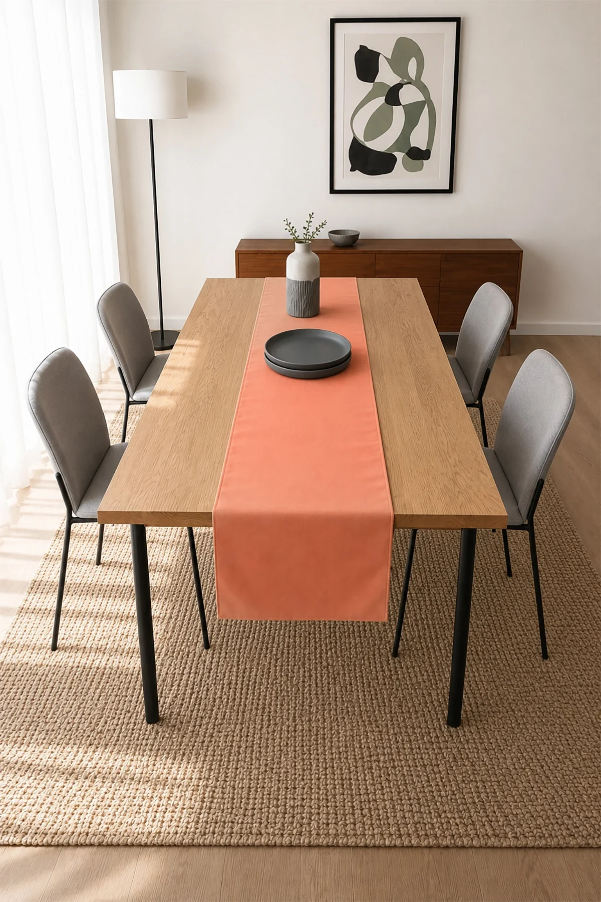 Valerine Life Runner Amerikan Servisi 40x140cm Dijital Baskılı Sıvı Geçirmez Masa Konsol Örtüsü