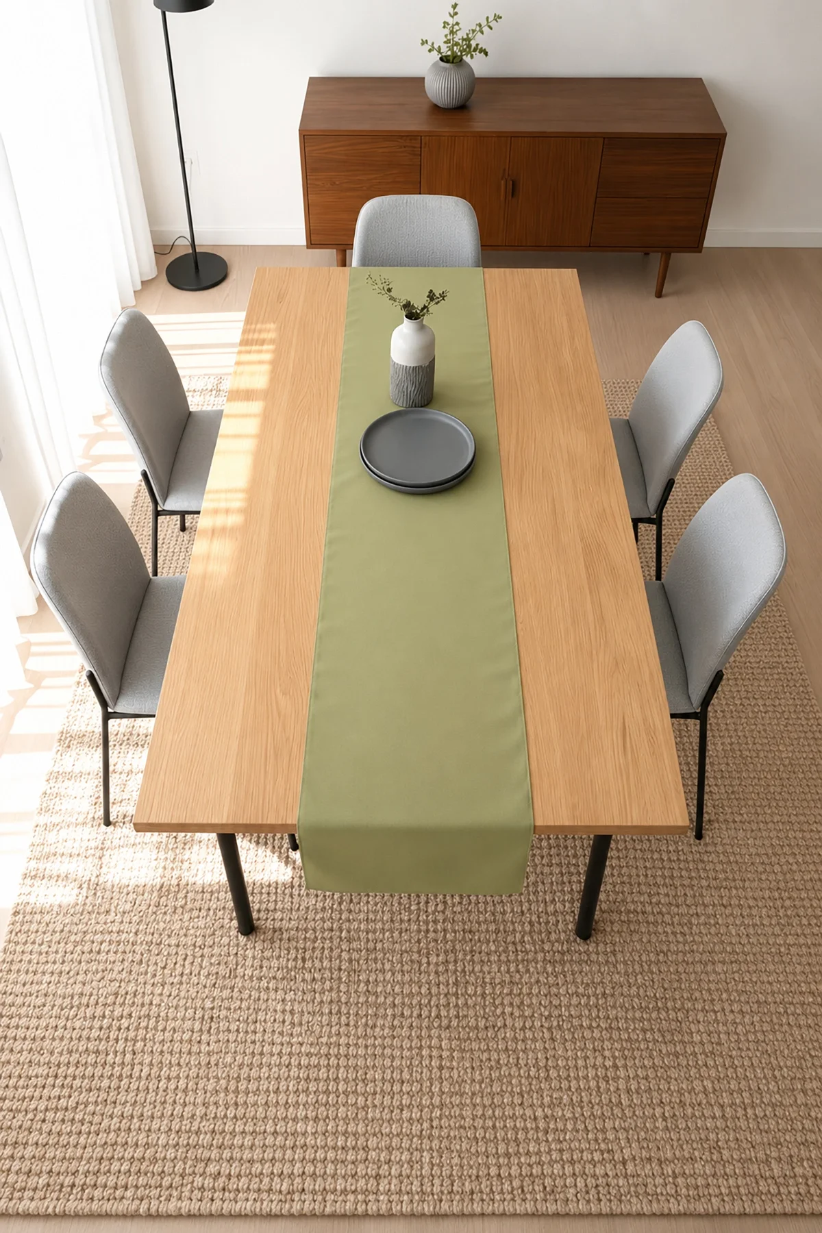 Valerine Life Runner Amerikan Servisi 40x140cm Dijital Baskılı Sıvı Geçirmez Masa Konsol Örtüsü