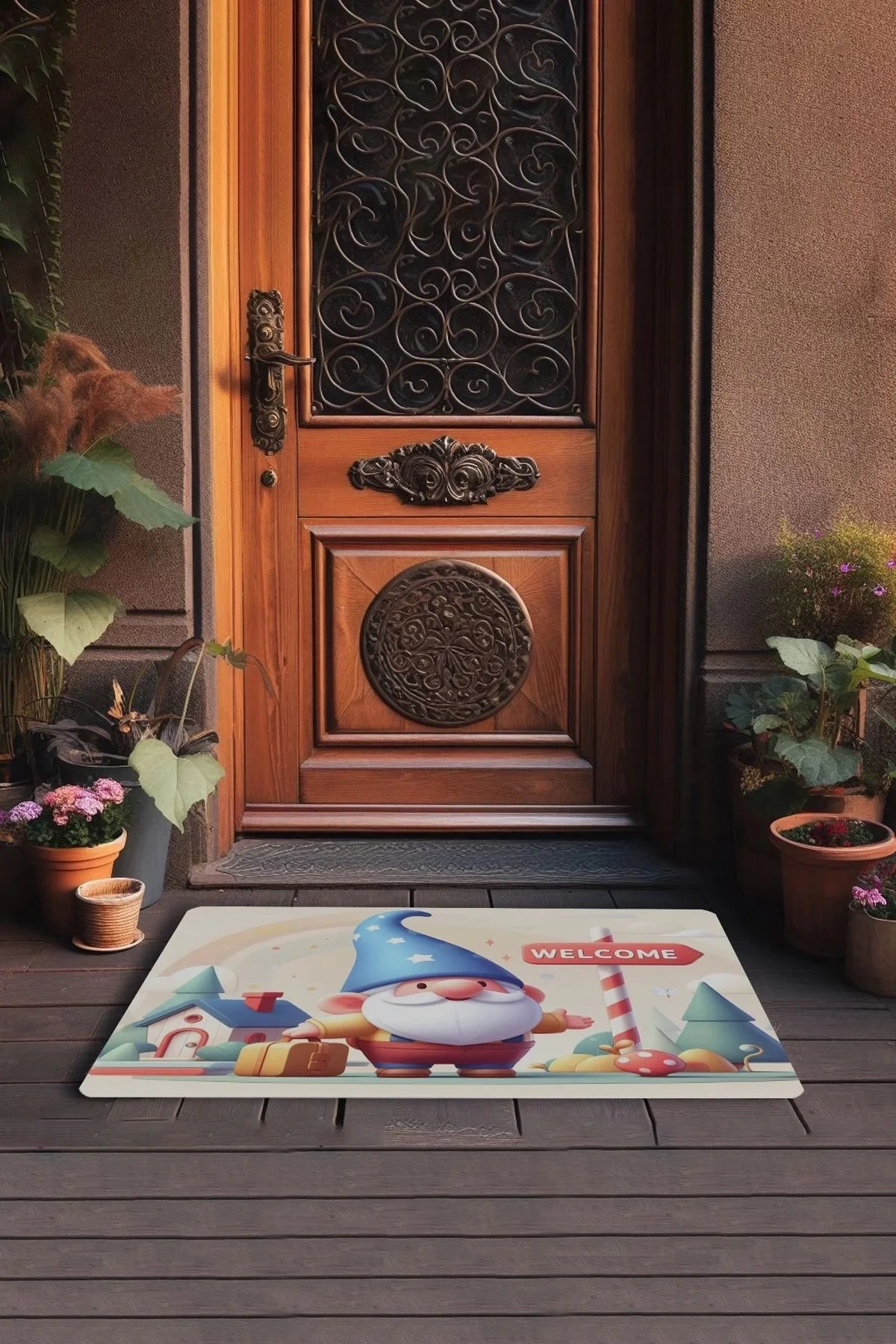 Valerine Life Şirin Cüce Dedesi Welcome Kapı Önü Paspası 45x70cm