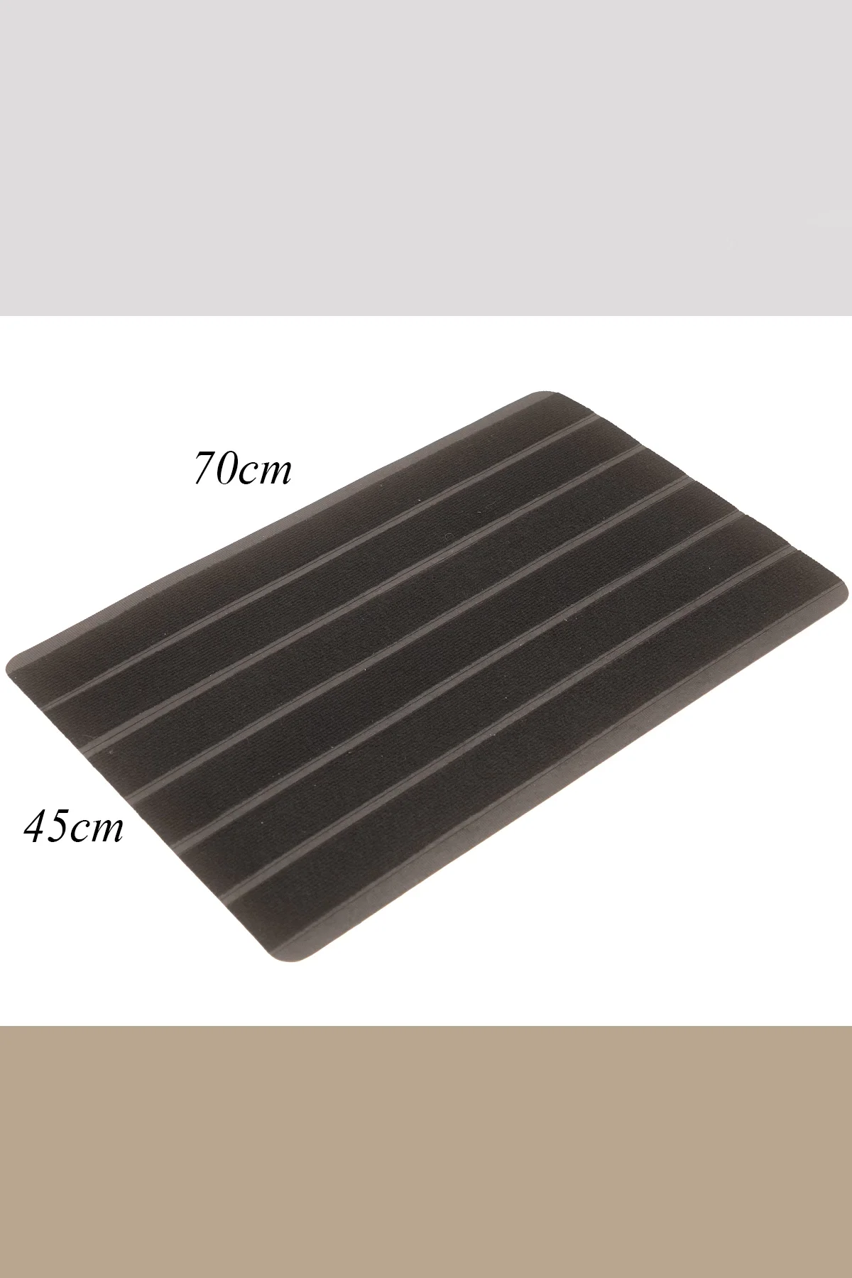 Valerine Life 6 Şeritli Siyah Halılı Paspas Welcome Hoş Geldiniz Toz Alıcı Kapı Önü Paspası 45x70cm