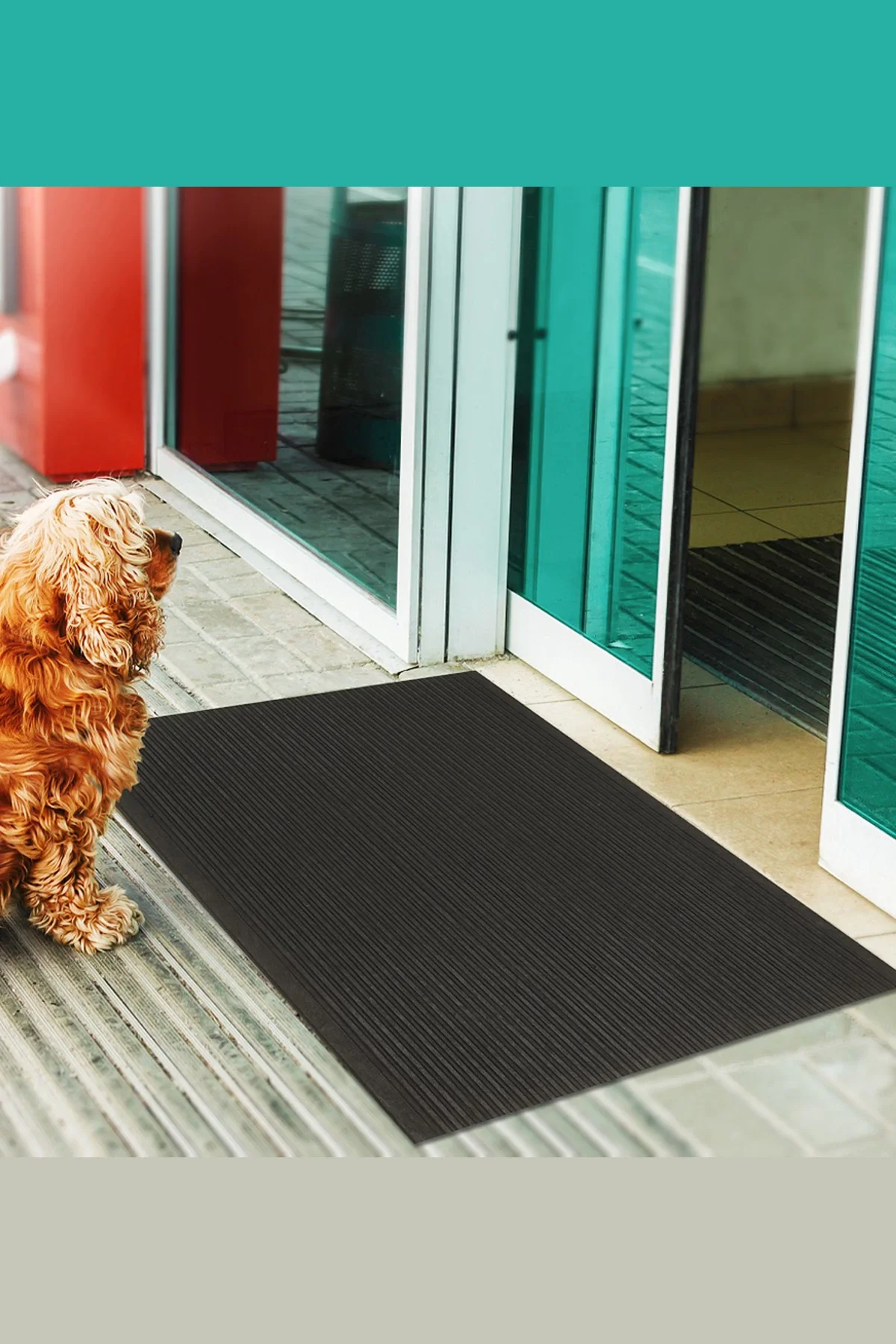 Valerine Life Derin Oluklu Ayakkabı Temizlik Çizgili Welcome Hoş Geldiniz Kapı Önü Paspası 45x70cm