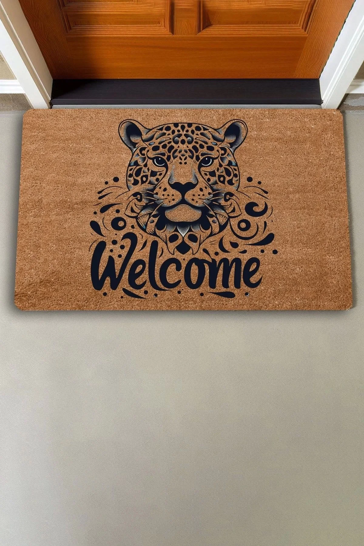 Valerine Life Vahşi Zarafet Jaugar Welcome Kapı Önü Paspası 45x70cm