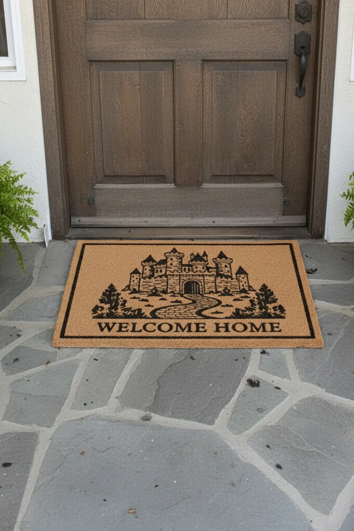 Valerine Life Velür Doku Coco Görünüm Malikânemiz Balkon Bahçe Dış Kapı Önü Paspası 45x70cm Kaymaz