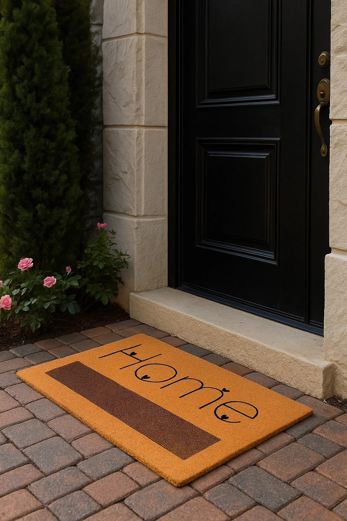 Valerine Life Velür Coco Dokulu Welcome Hoş Geldiniz Kapı Önü Dış Mekan Paspası 45x70cm 27YCM260105